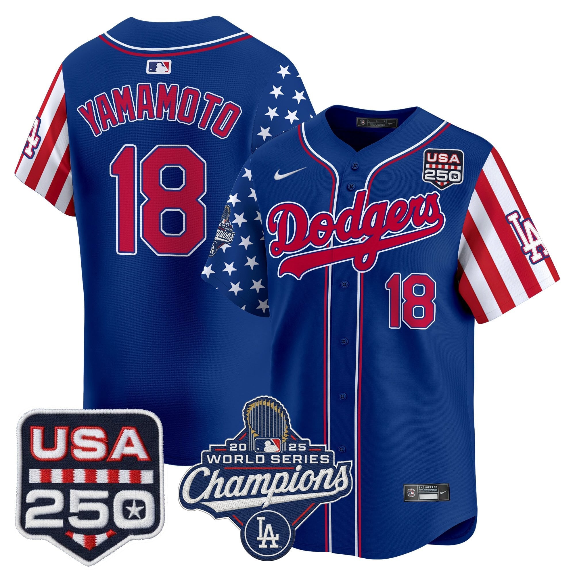 Men's Los Angeles Dodgers "America250 Edition" Vapor Premier Limited Jersey V2 - All Stitched