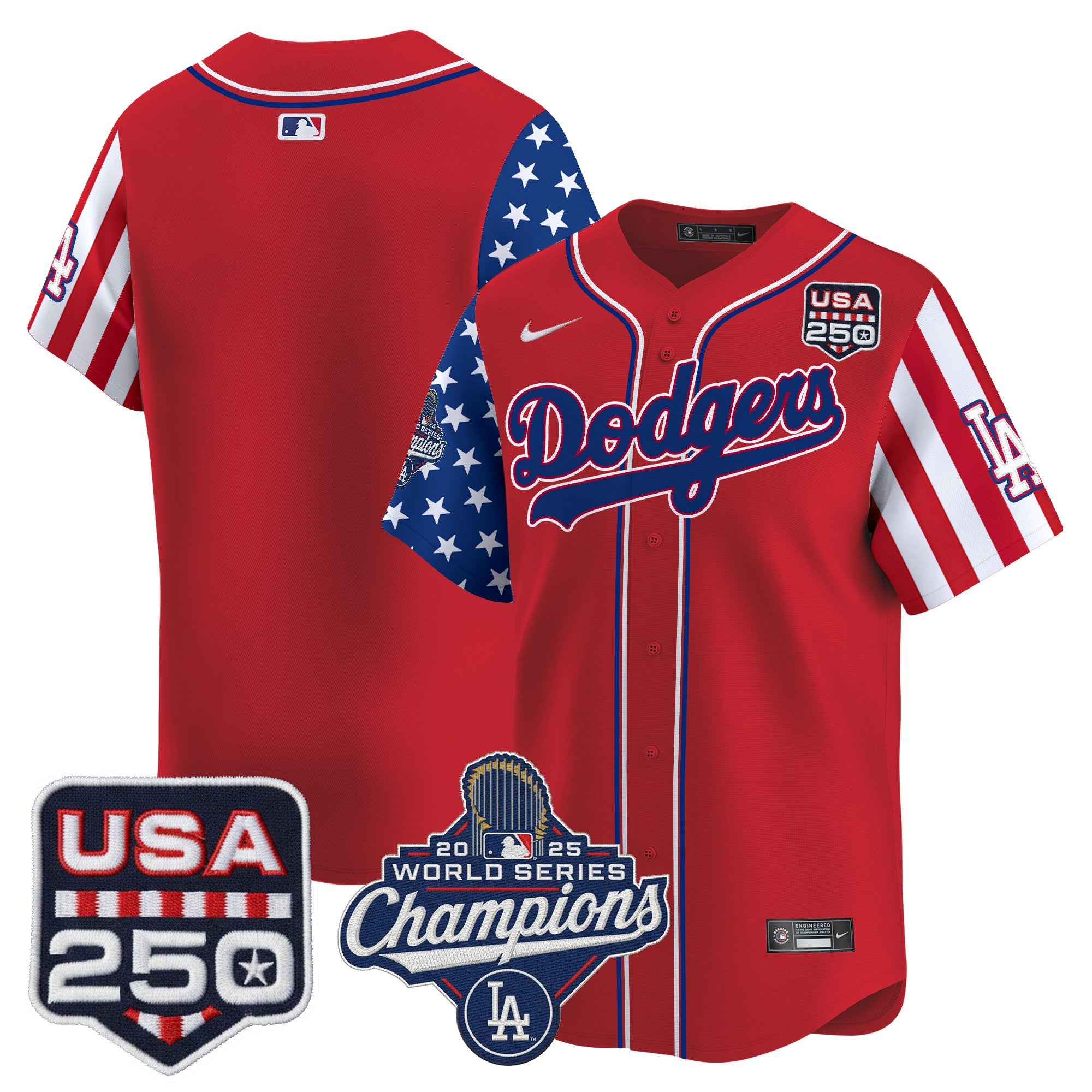Men's Los Angeles Dodgers "America250 Edition" Vapor Premier Limited Jersey V2 - All Stitched