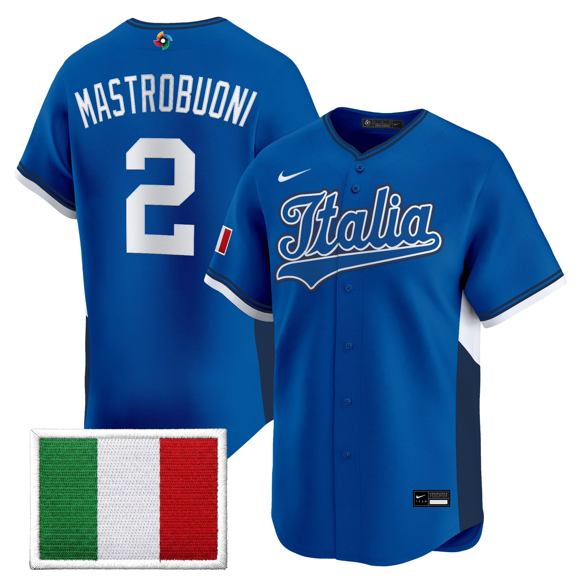 Men's Team Italy 2026 World Baseball Classic Vapor Premier Jersey - All Stitched