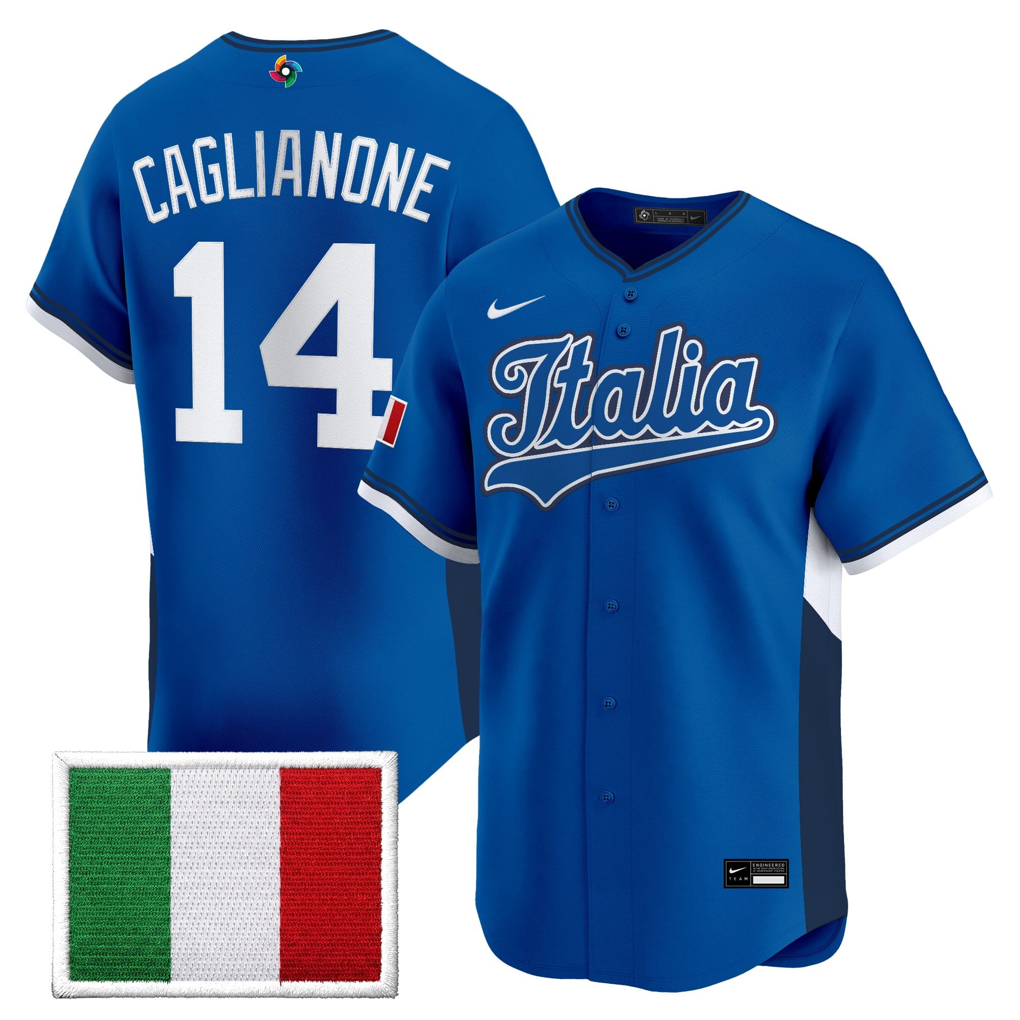 Men's Team Italy 2026 World Baseball Classic Vapor Premier Jersey - All Stitched