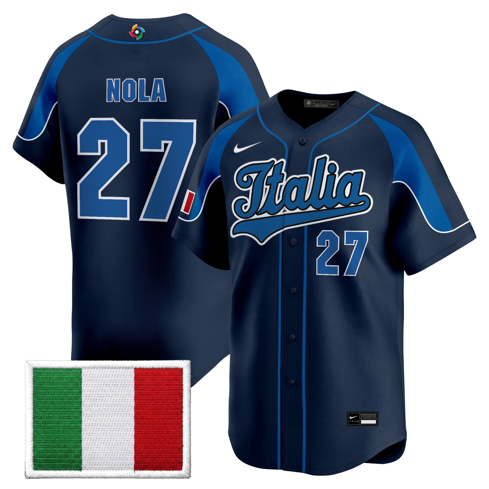 Men's Team Italy 2026 World Baseball Classic Vapor Premier Jersey - All Stitched