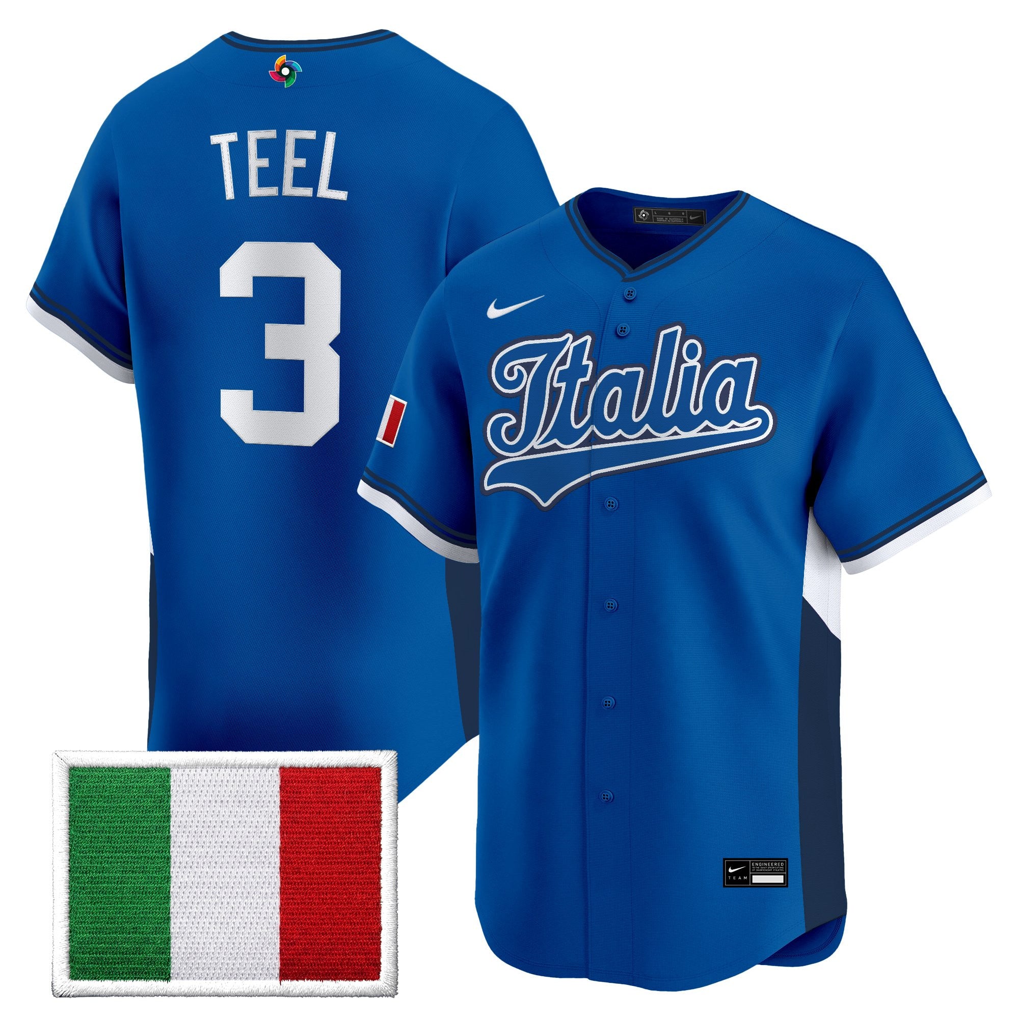 Men's Team Italy 2026 World Baseball Classic Vapor Premier Jersey - All Stitched