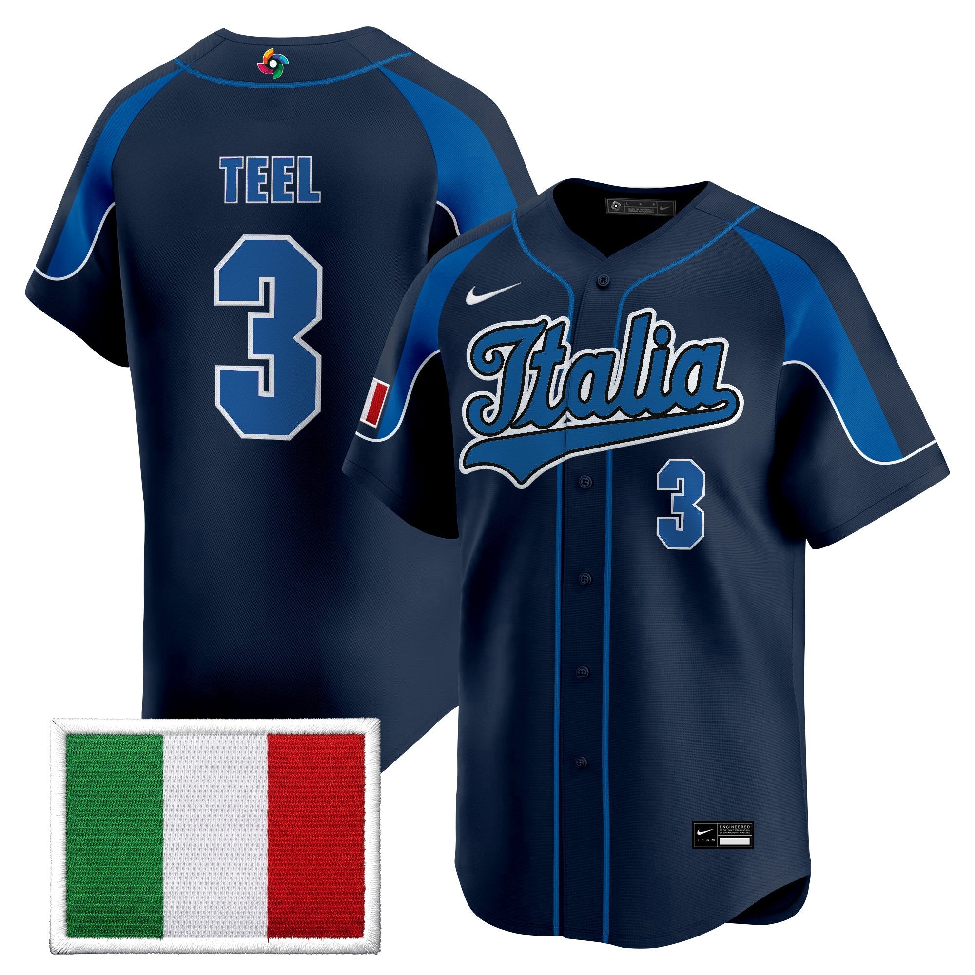 Men's Team Italy 2026 World Baseball Classic Vapor Premier Jersey - All Stitched