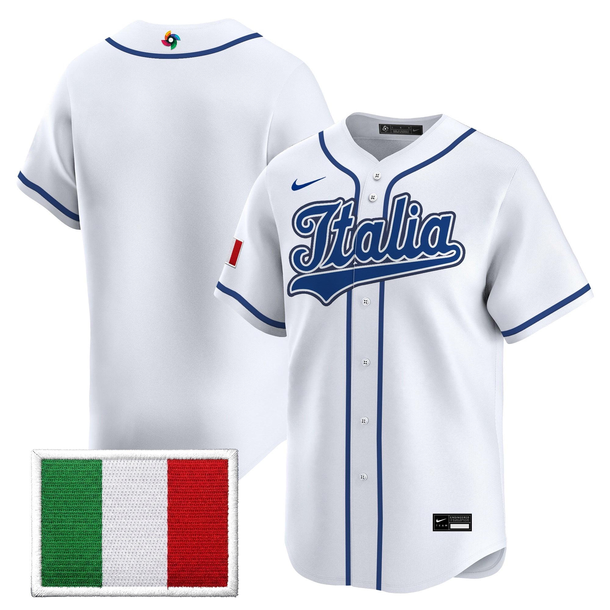 Men's Team Italy 2026 World Baseball Classic Vapor Premier Jersey - All Stitched