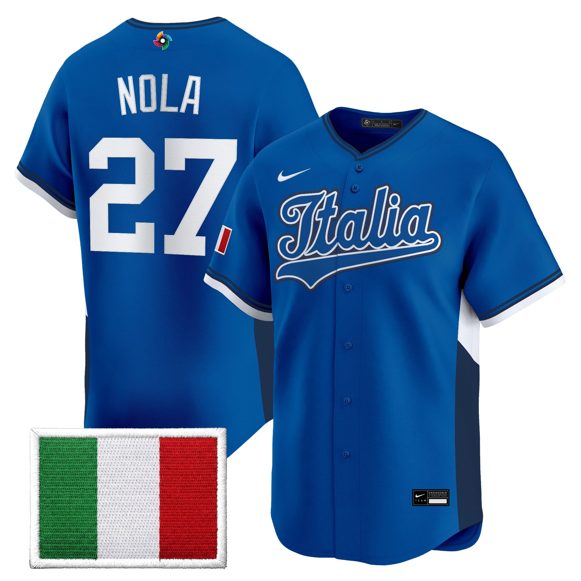 Men's Team Italy 2026 World Baseball Classic Vapor Premier Jersey - All Stitched