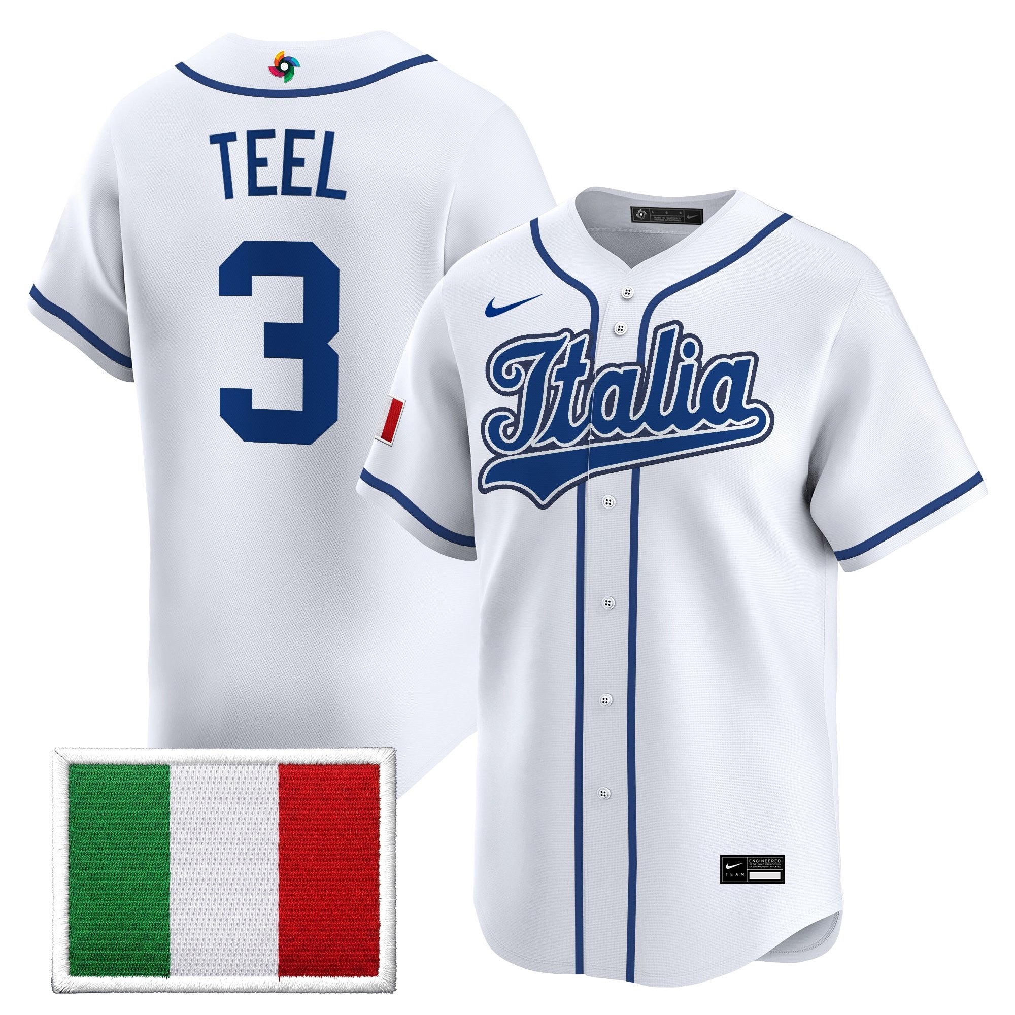 Men's Team Italy 2026 World Baseball Classic Vapor Premier Jersey - All Stitched