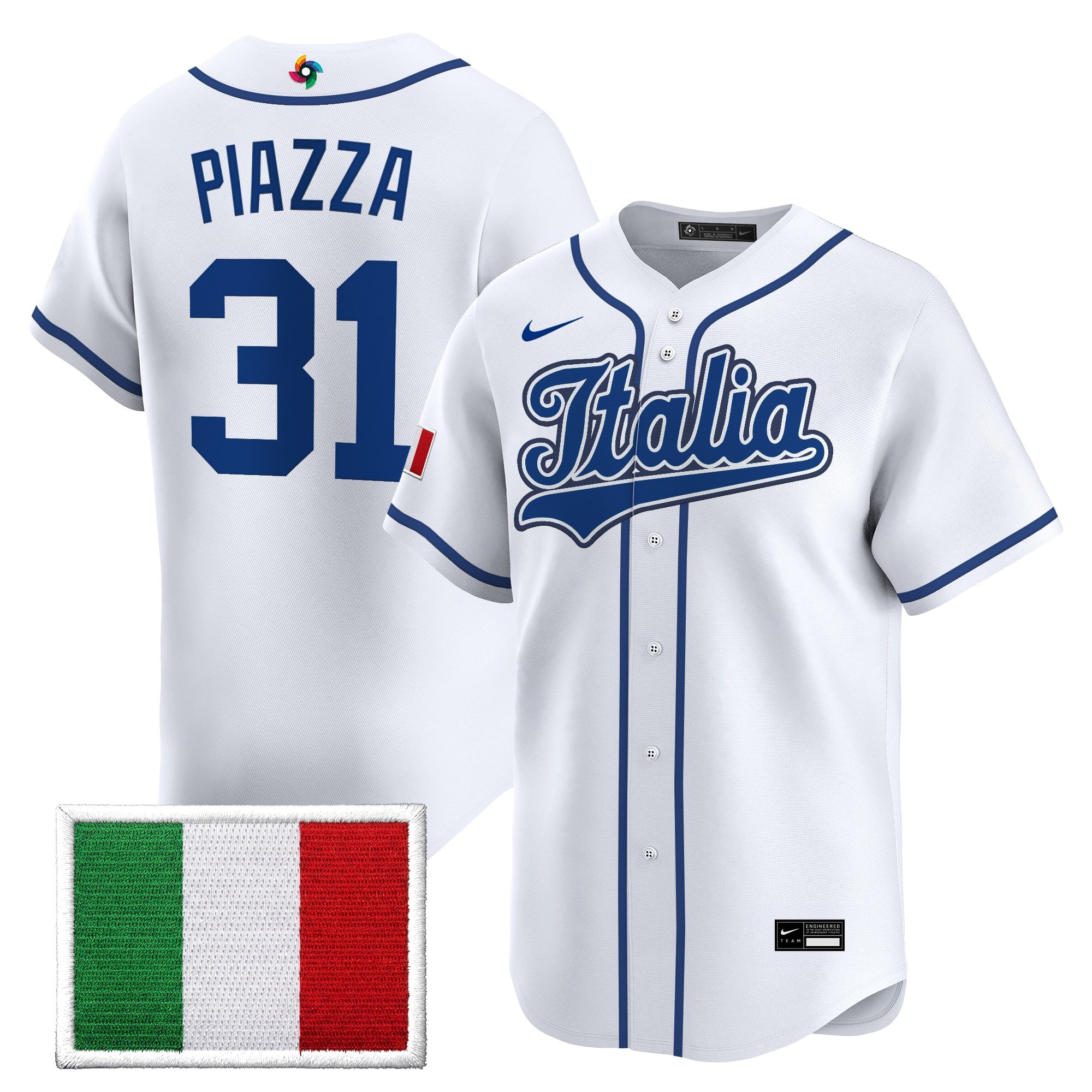 Men's Team Italy 2026 World Baseball Classic Vapor Premier Jersey - All Stitched