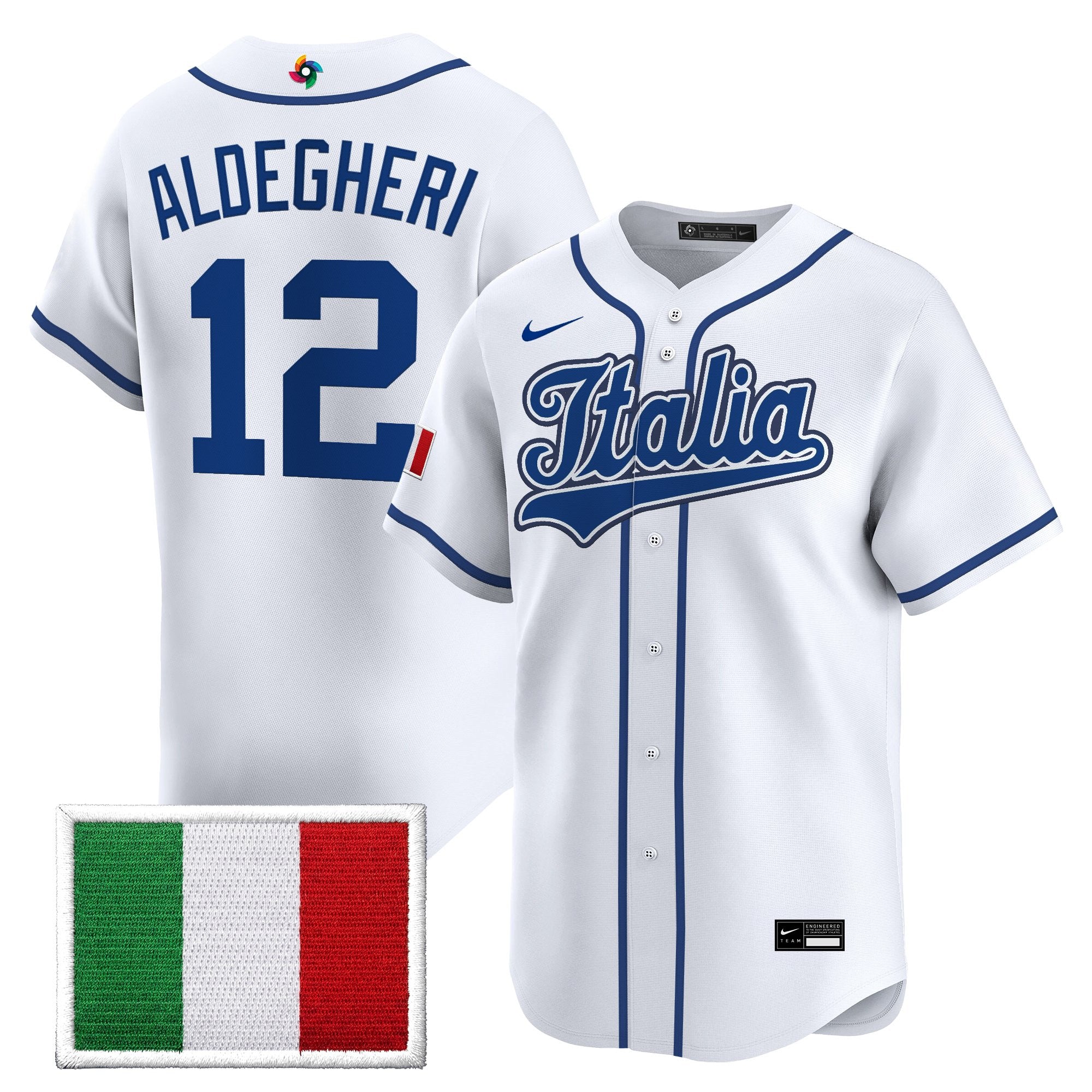 Men's Team Italy 2026 World Baseball Classic Vapor Premier Jersey - All Stitched