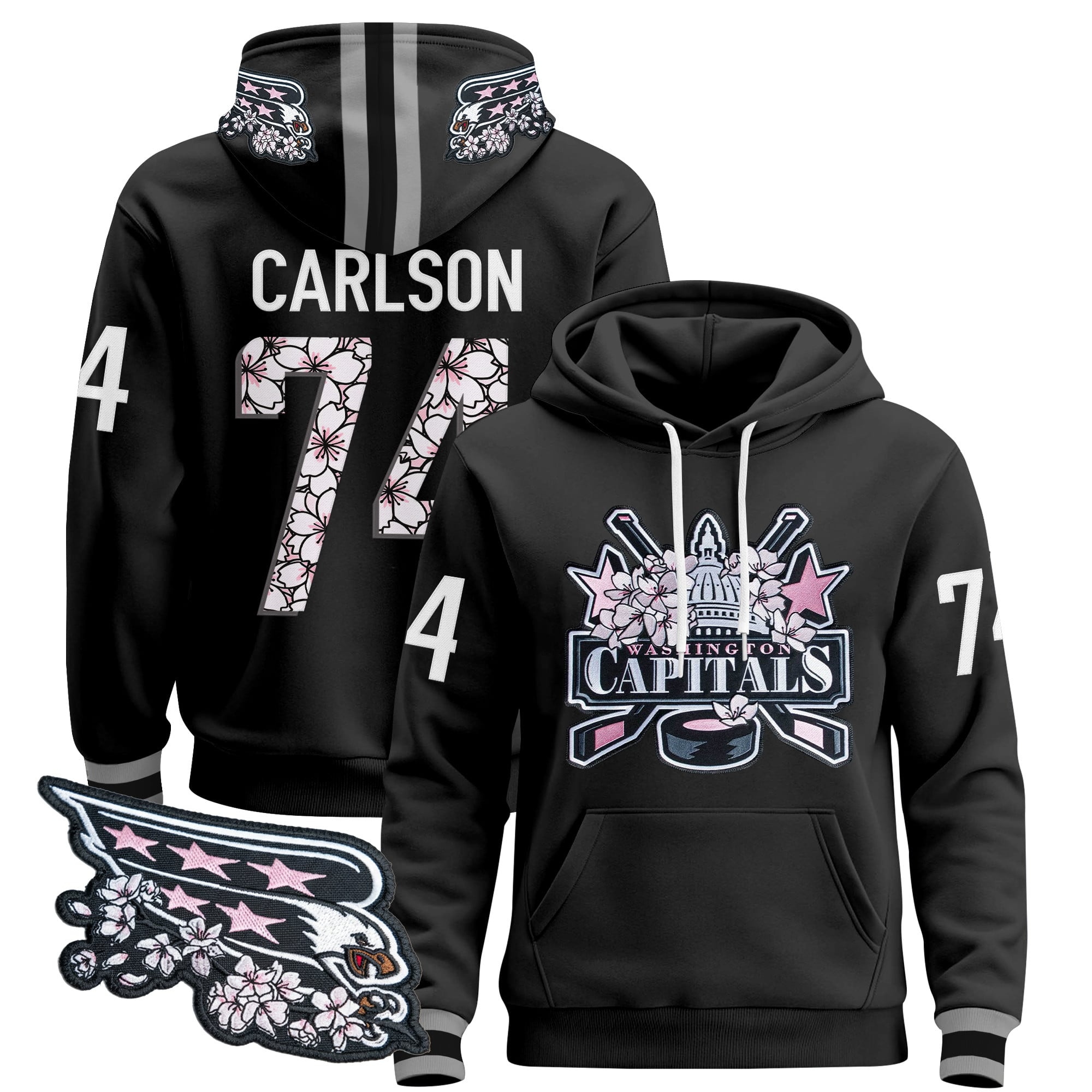 Washington Capitals 2026 Cherry Blossom Pullover Hoodie - All Stitched