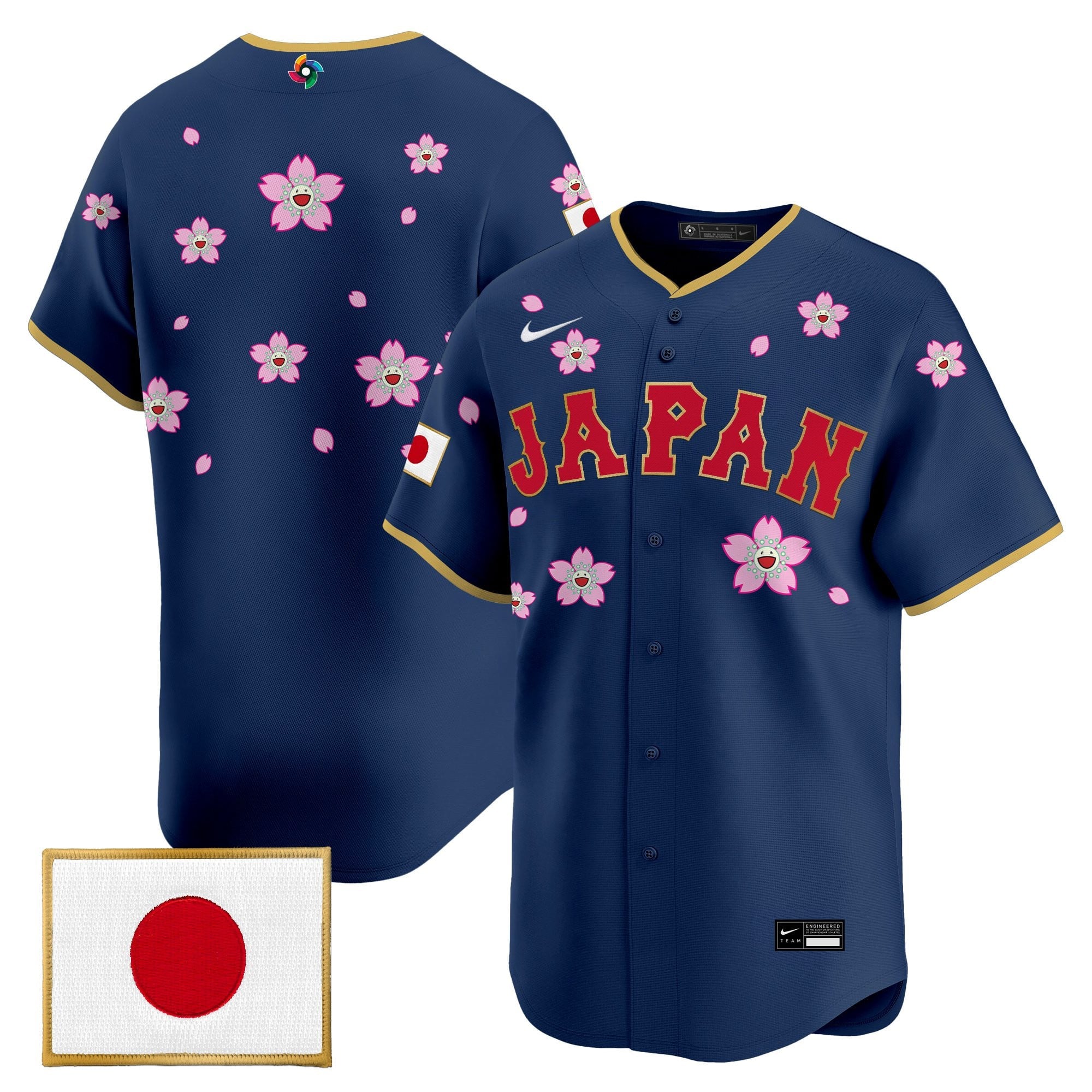 Men's Team Japan World Baseball Classic x Takashi Murakami Vapor Premier Jersey - Stitched