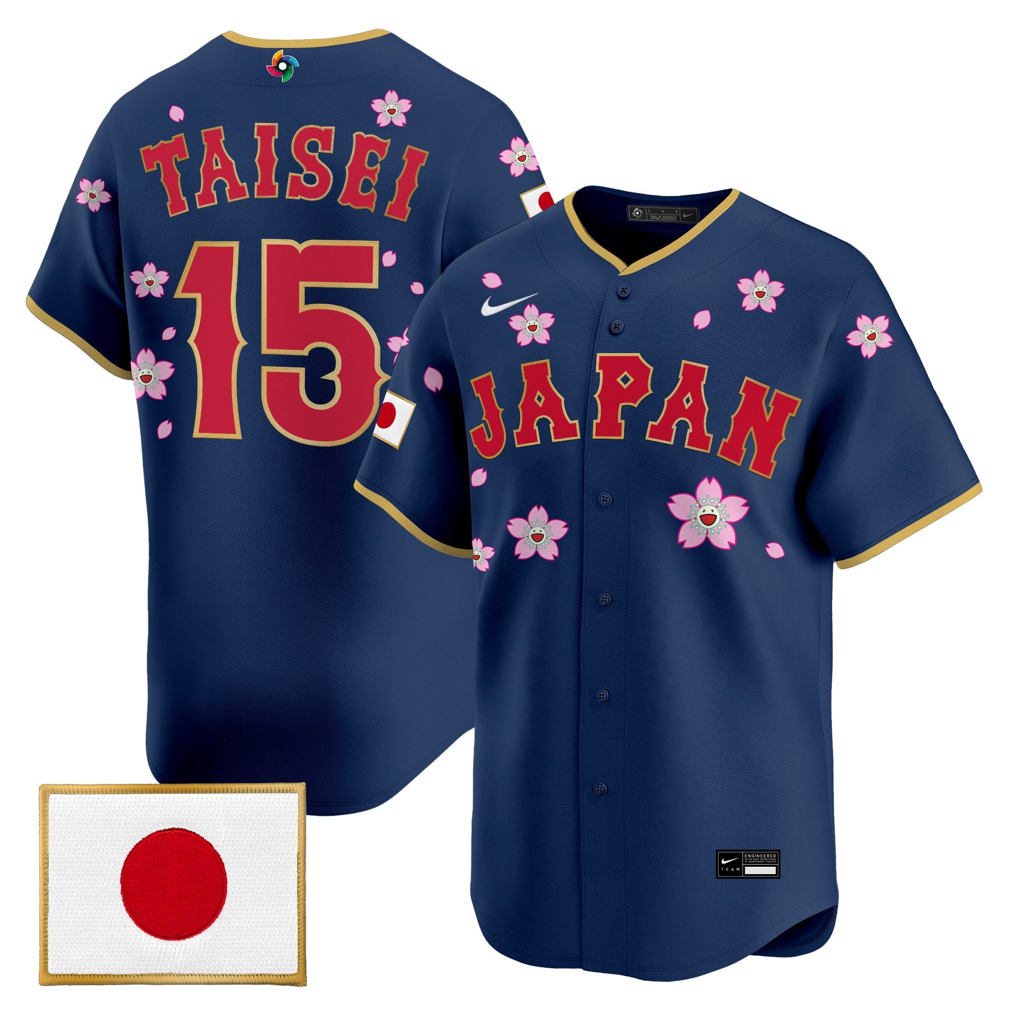 Men's Team Japan World Baseball Classic x Takashi Murakami Vapor Premier Jersey - Stitched