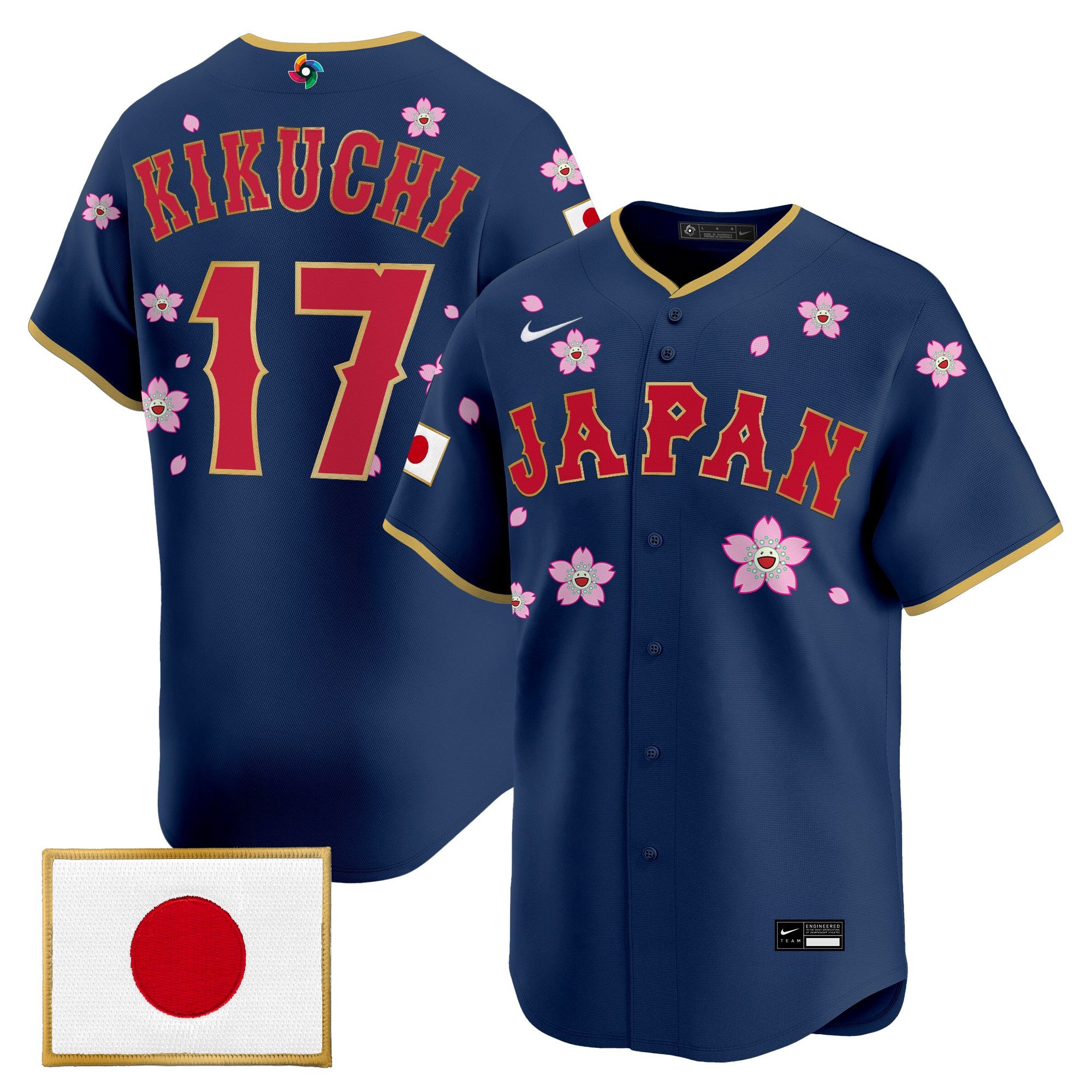 Men's Team Japan World Baseball Classic x Takashi Murakami Vapor Premier Jersey - Stitched