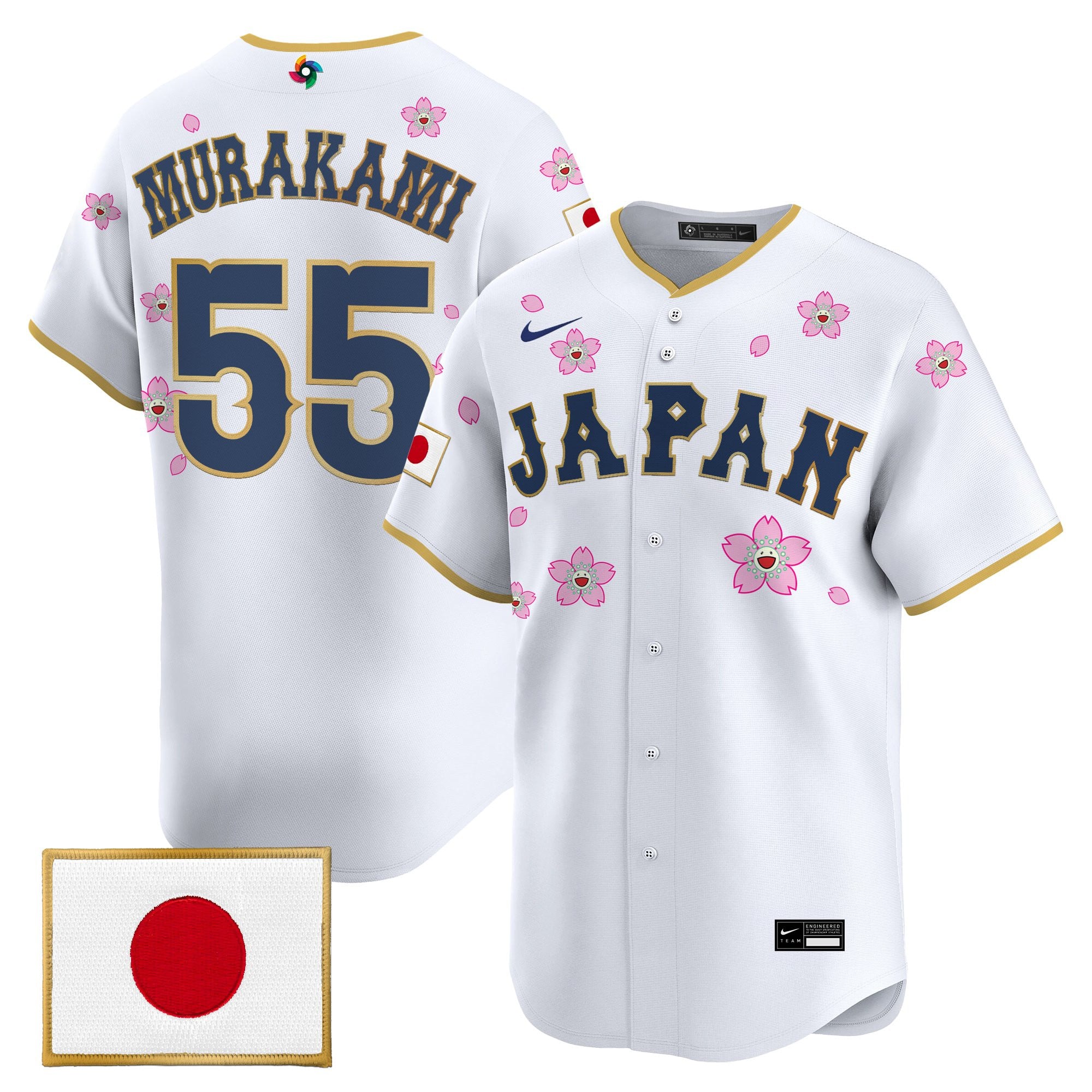 Men's Team Japan World Baseball Classic x Takashi Murakami Vapor Premier Jersey - Stitched