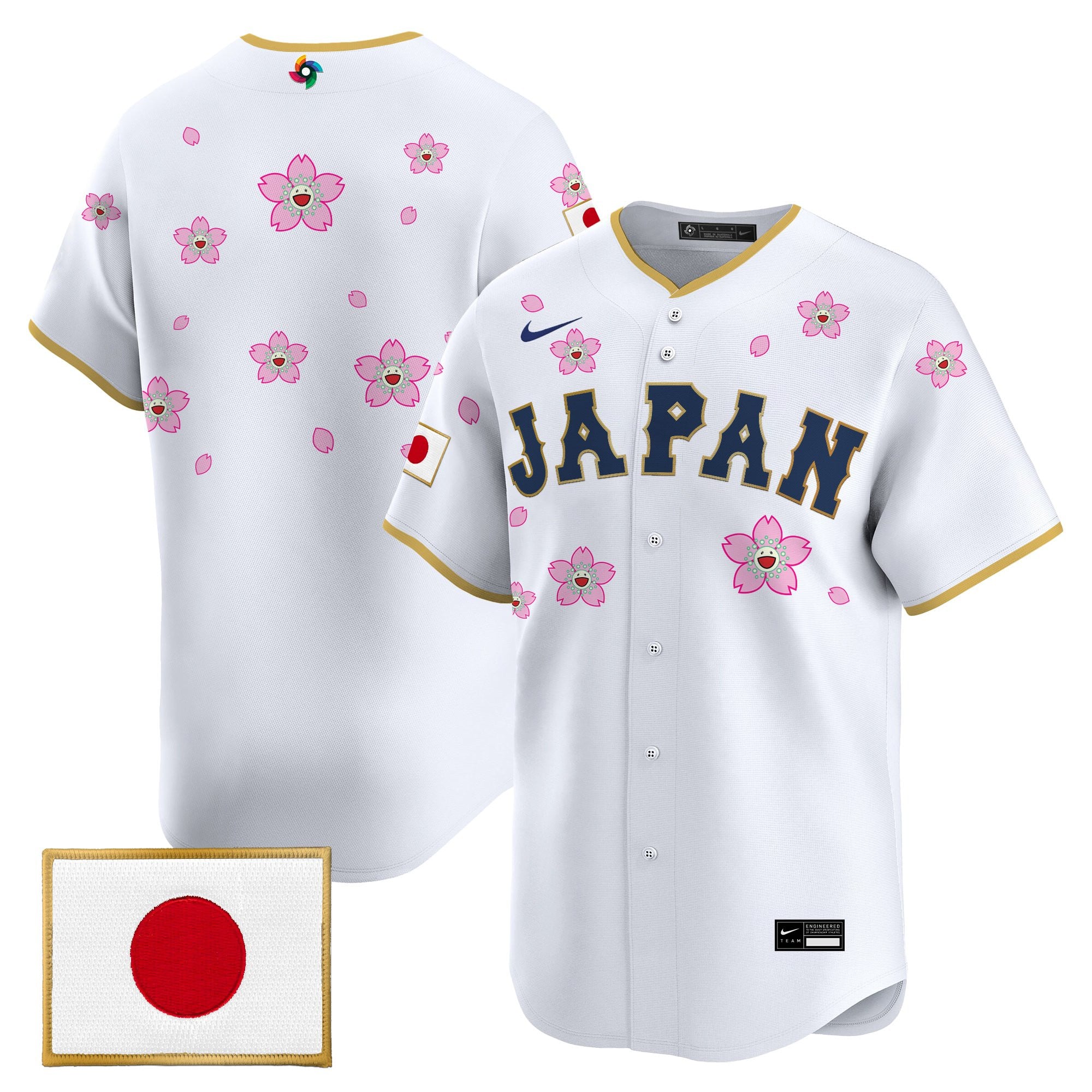 Men's Team Japan World Baseball Classic x Takashi Murakami Vapor Premier Jersey - Stitched