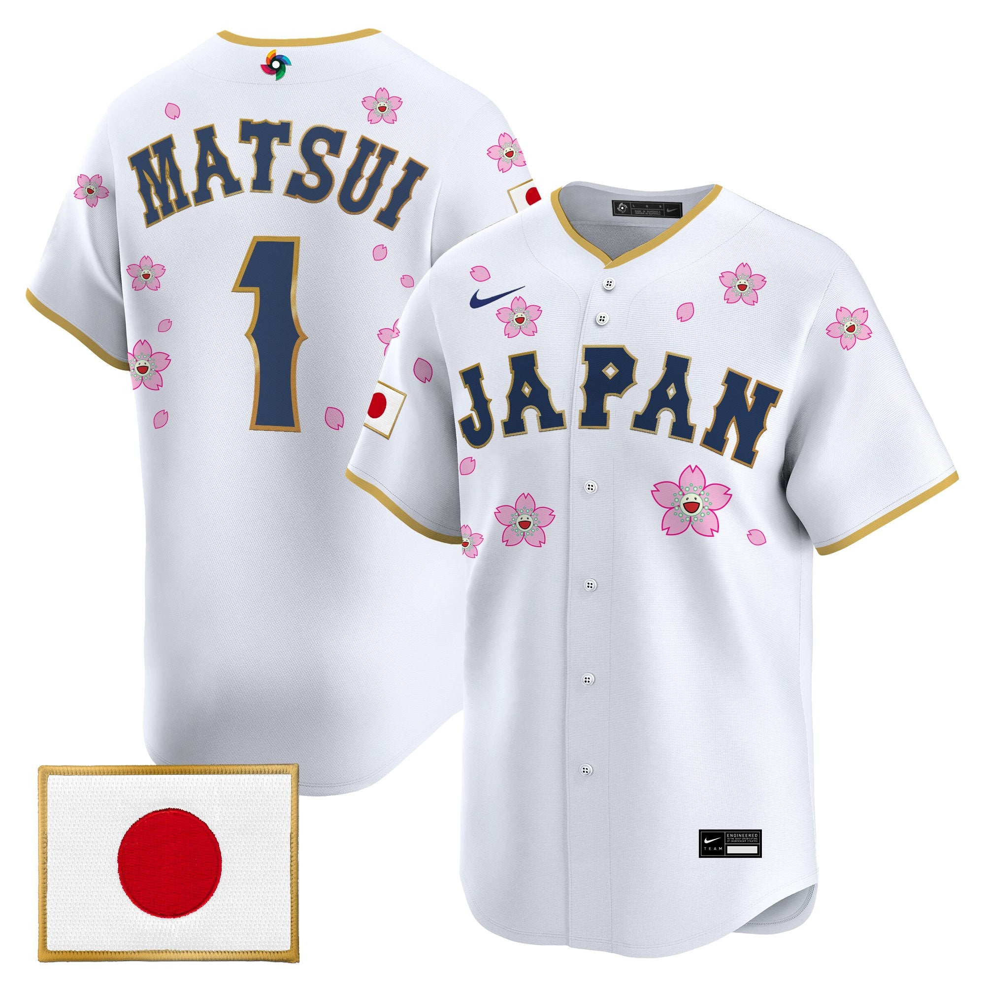 Men's Team Japan World Baseball Classic x Takashi Murakami Vapor Premier Jersey - Stitched