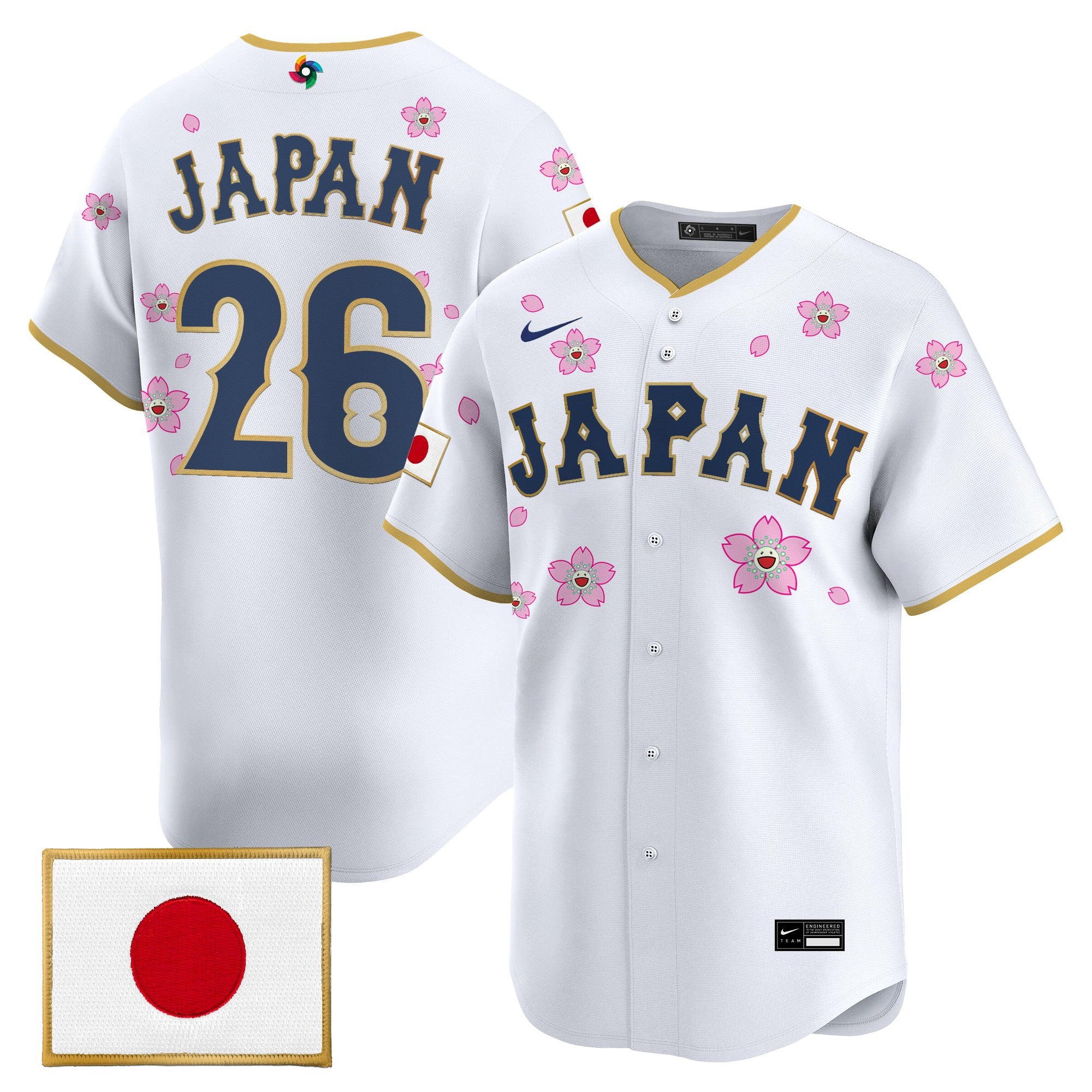 Men's Team Japan World Baseball Classic x Takashi Murakami Vapor Premier Jersey - Stitched