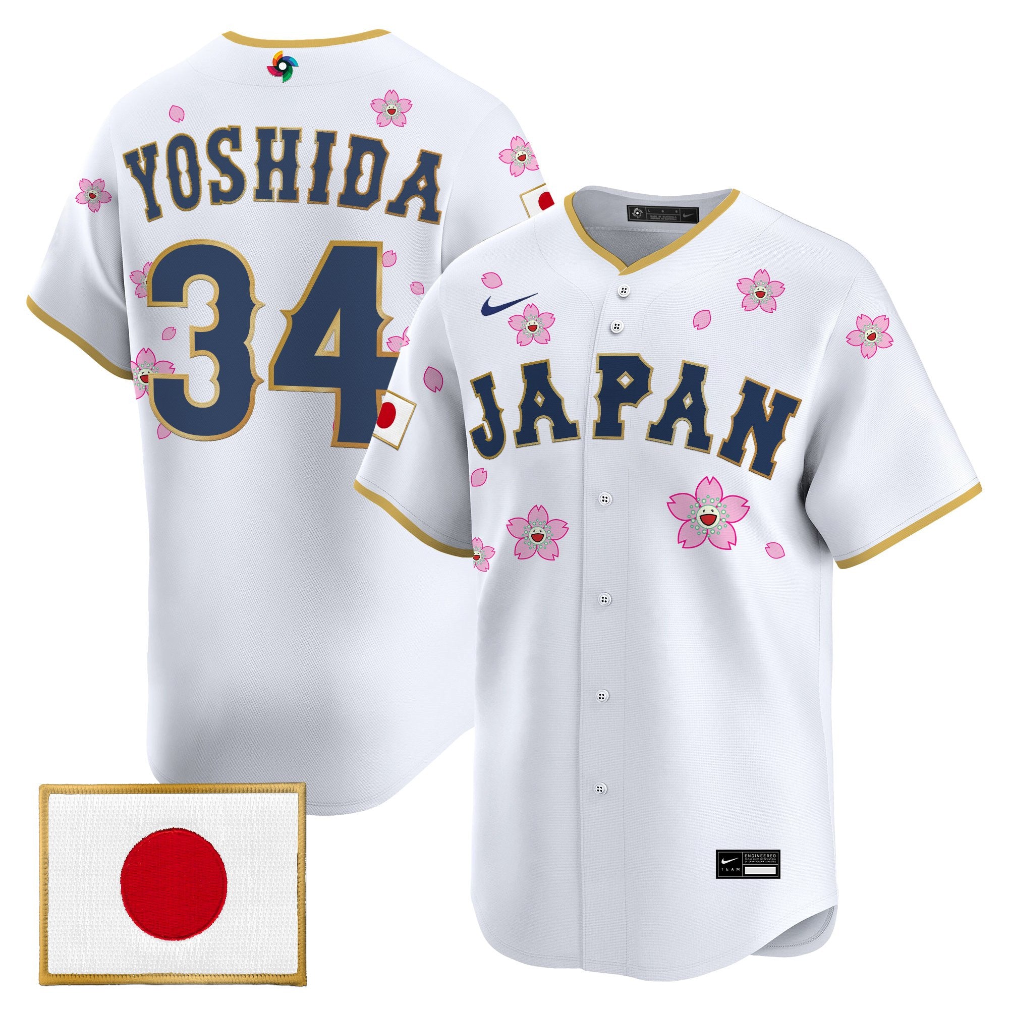 Men's Team Japan World Baseball Classic x Takashi Murakami Vapor Premier Jersey - Stitched