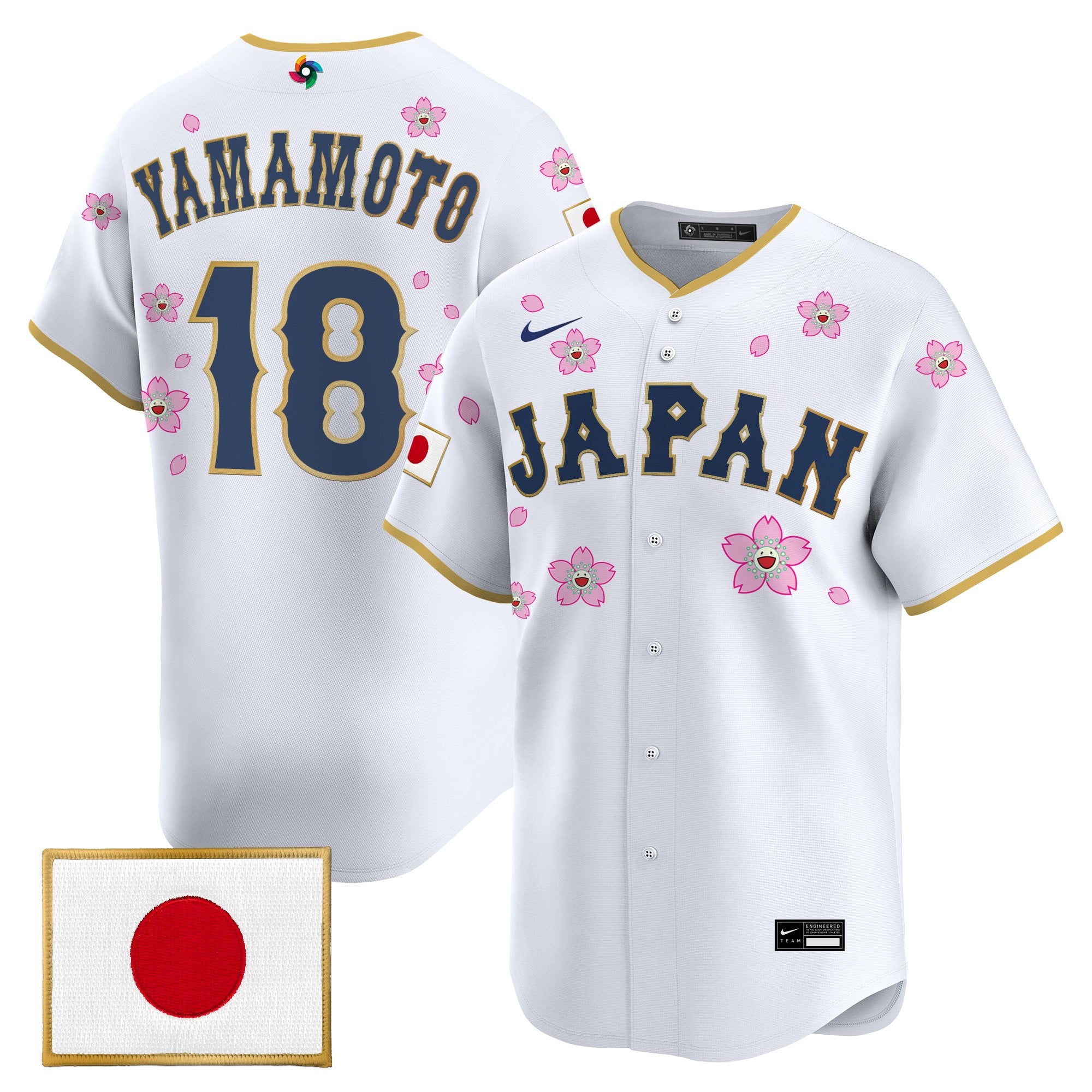 Men's Team Japan World Baseball Classic x Takashi Murakami Vapor Premier Jersey - Stitched