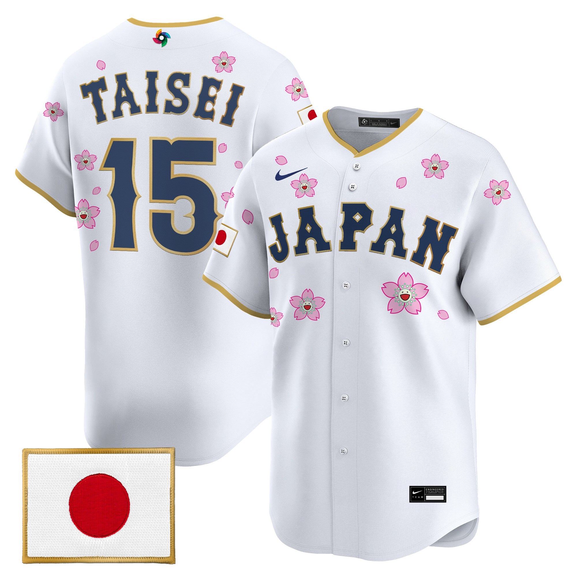 Men's Team Japan World Baseball Classic x Takashi Murakami Vapor Premier Jersey - Stitched