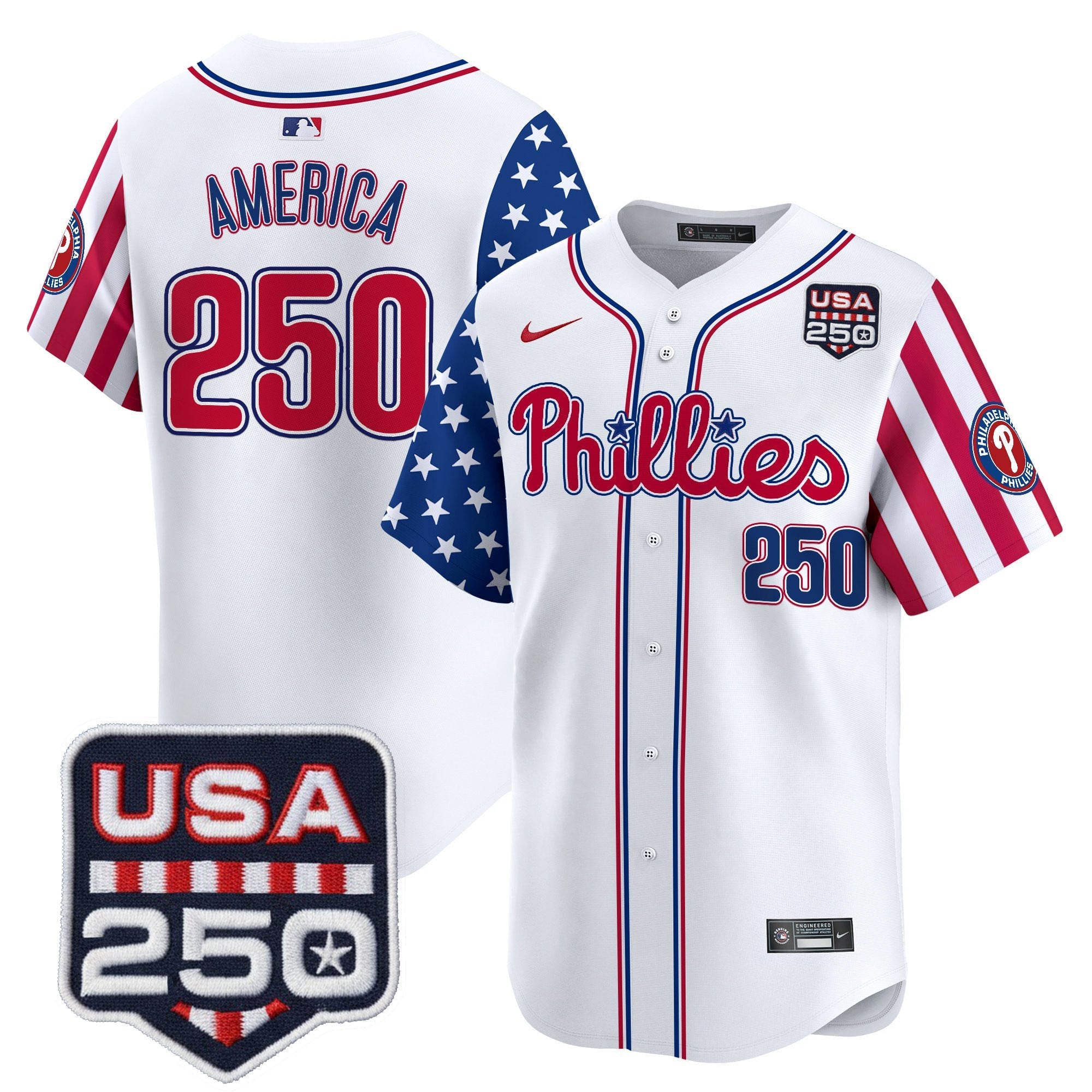 Men's Philadelphia Phillies America250 Edition Vapor Premier Limited Jersey - All Stitched