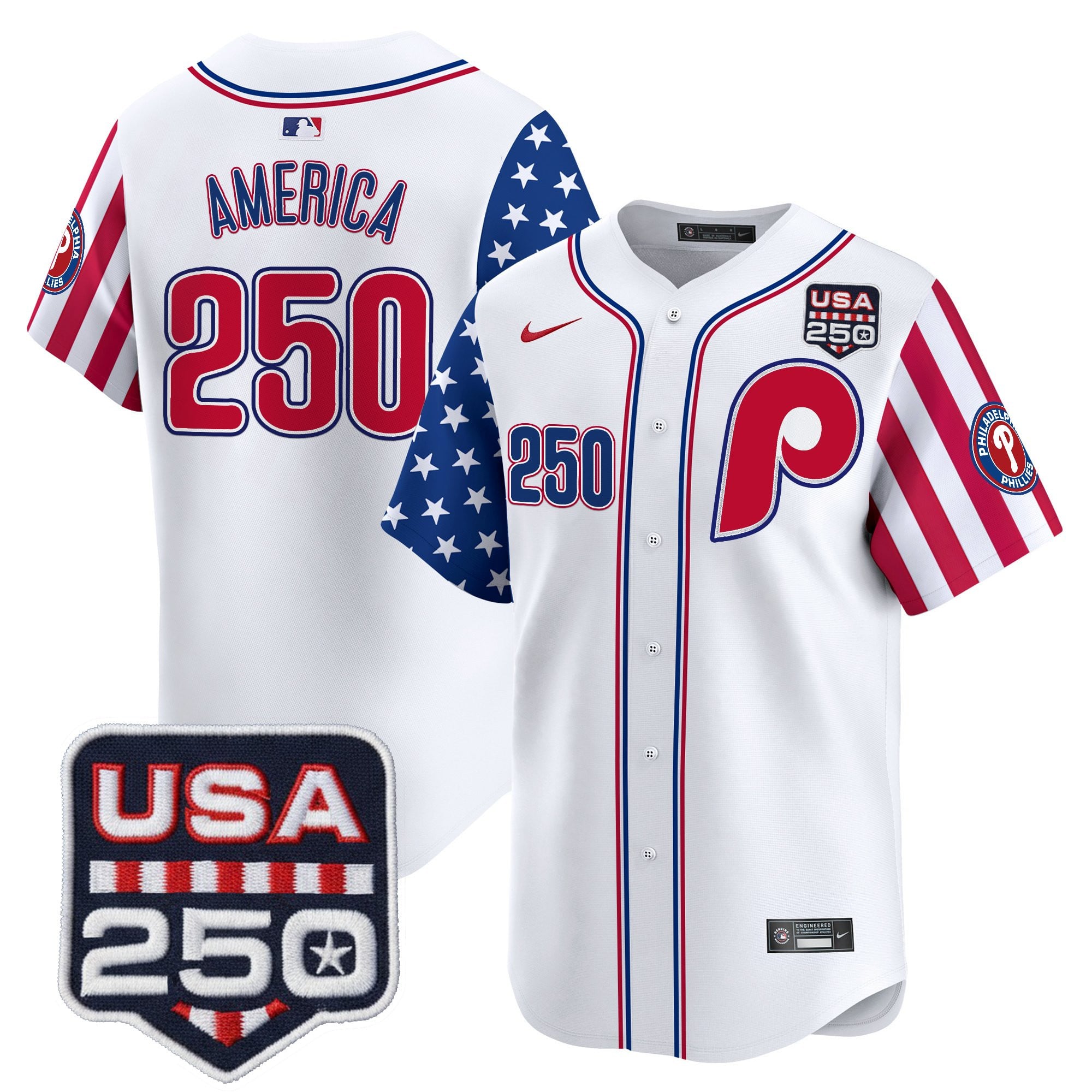 Men's Philadelphia Phillies America250 Edition Vapor Premier Limited Jersey - All Stitched