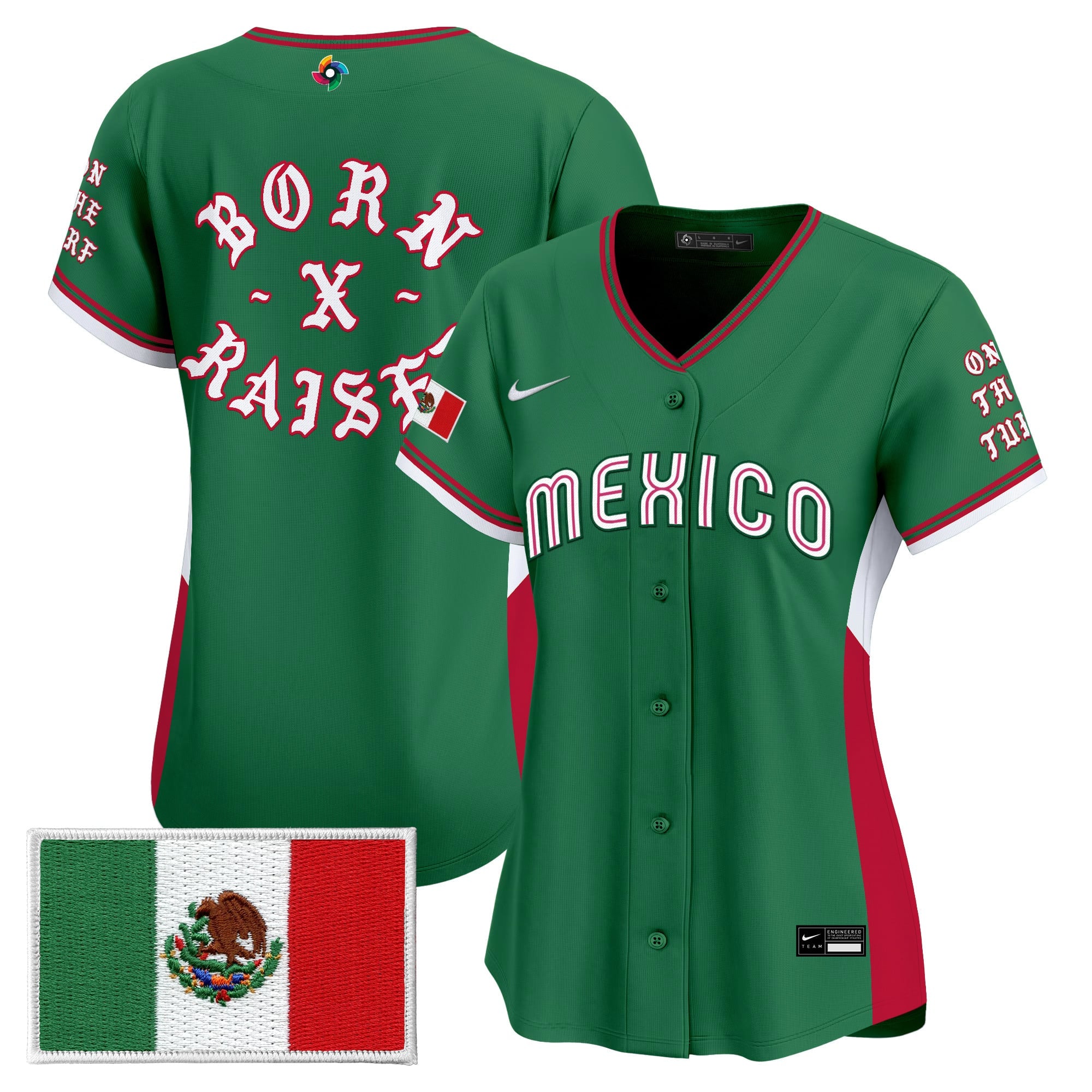 Team Mexico 2026 World Baseball Classic x BornxRaised Vapor Premier Jersey - All Stitched