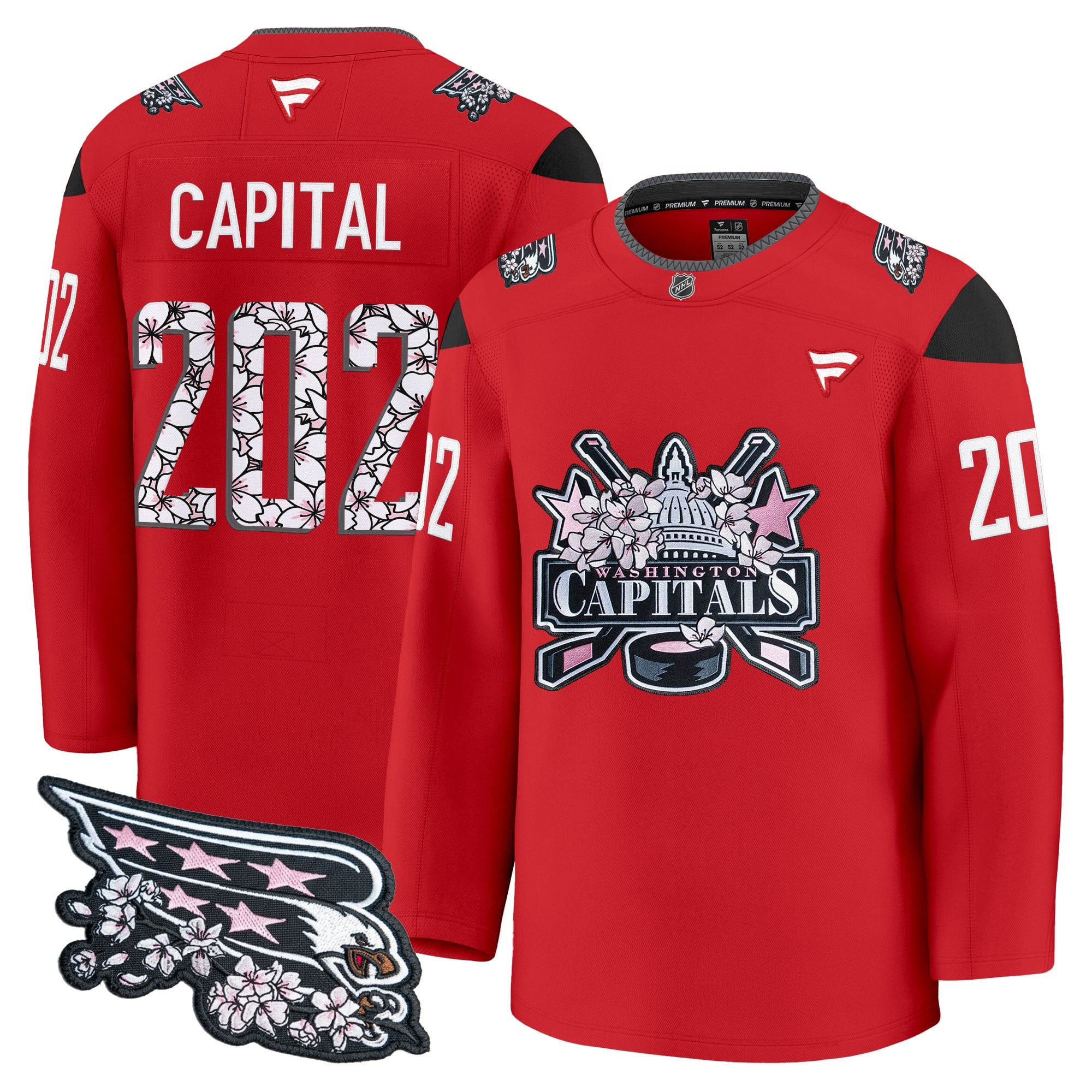 Men's Washington Capitals 2026 Cherry Blossom Premium Jersey - All Stitched