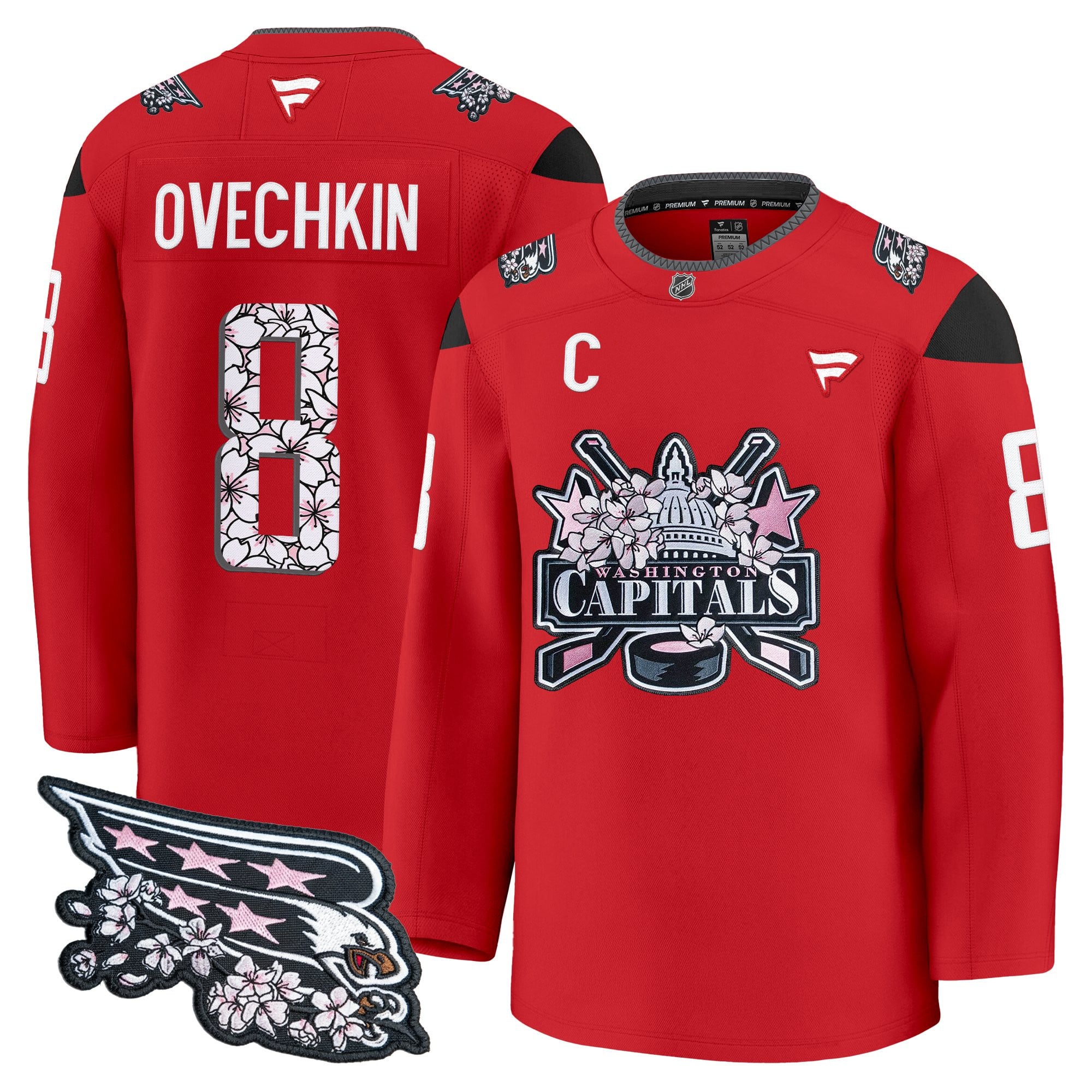 Men's Washington Capitals 2026 Cherry Blossom Premium Jersey - All Stitched