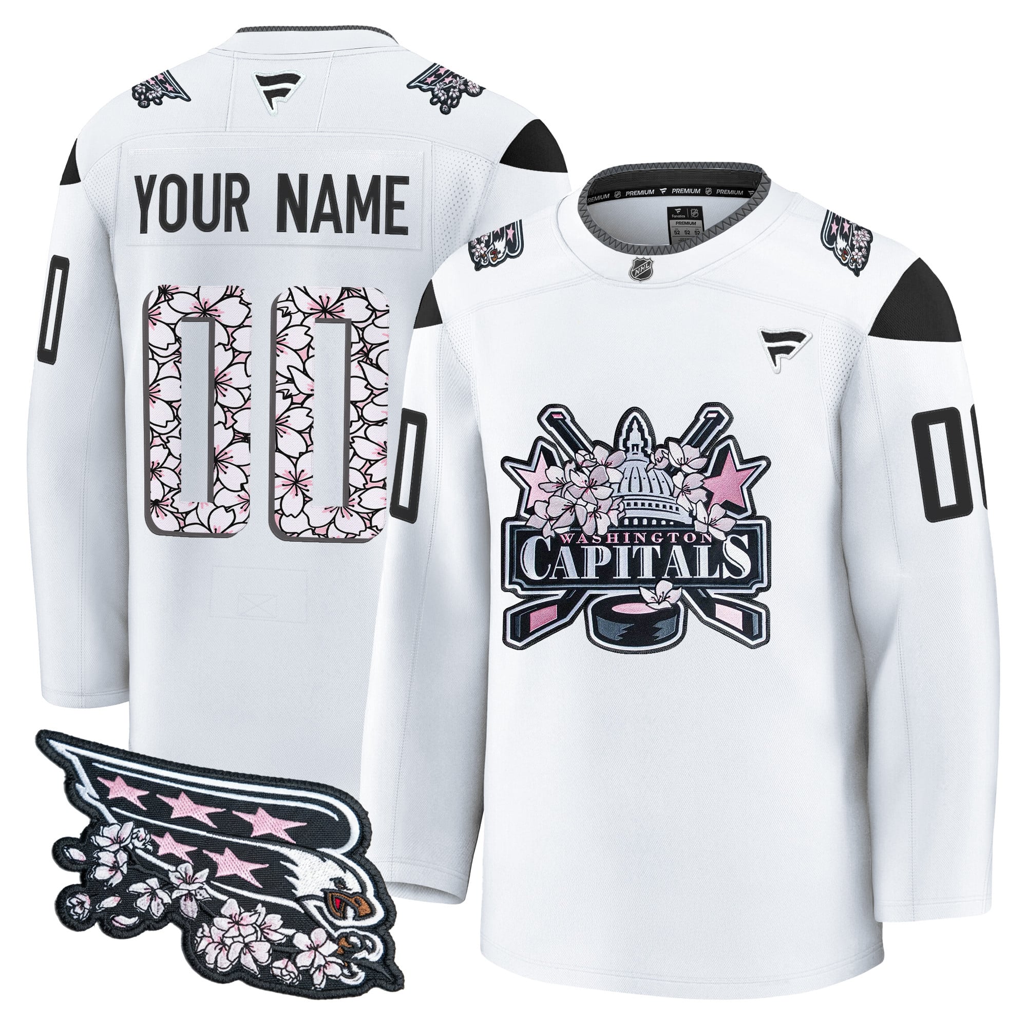 Washington Capitals 2026 Cherry Blossom Premium Custom Jersey - All Stitched