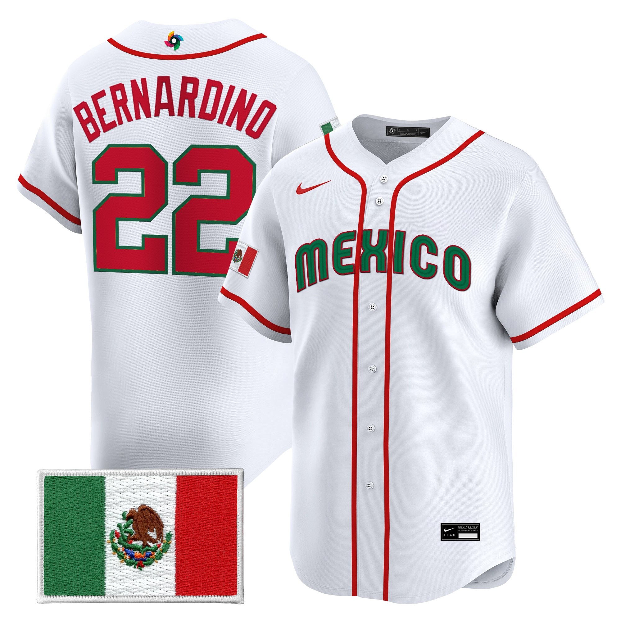 Men's Team Mexico World Baseball Classic Gold Vapor Premier Jersey - All Stitched