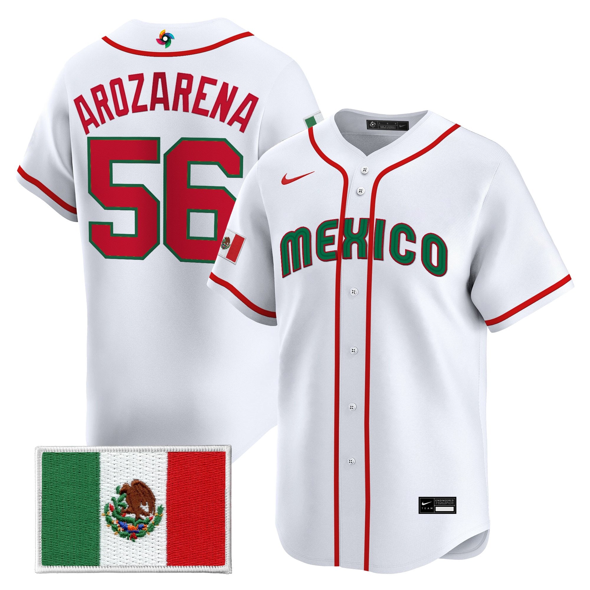 Men's Team Mexico World Baseball Classic Gold Vapor Premier Jersey - All Stitched