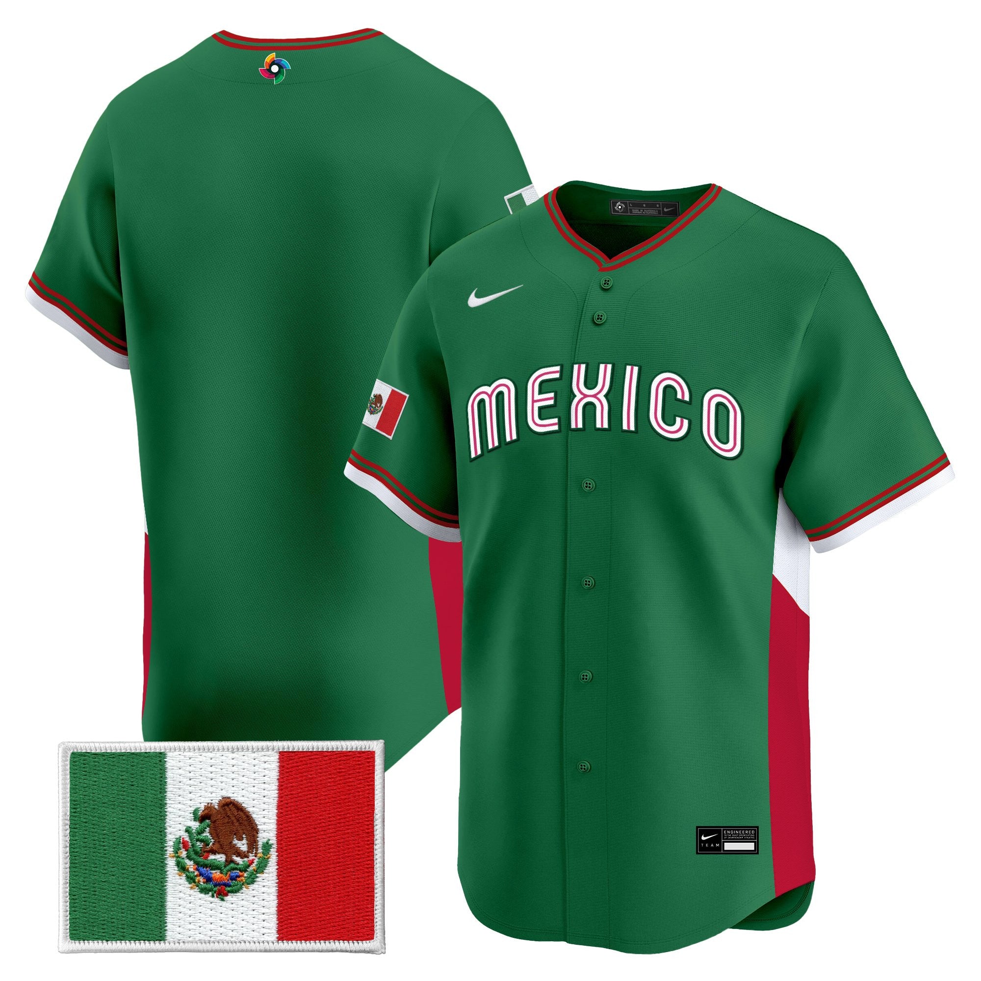 Men's Team Mexico World Baseball Classic Gold Vapor Premier Jersey - All Stitched