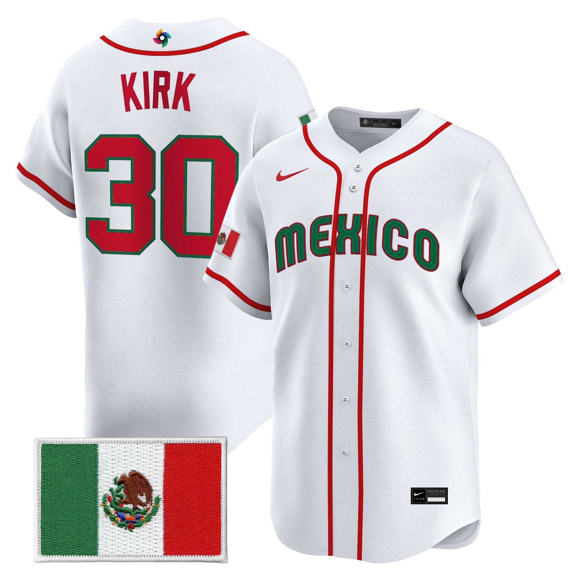 Men's Team Mexico World Baseball Classic Gold Vapor Premier Jersey - All Stitched