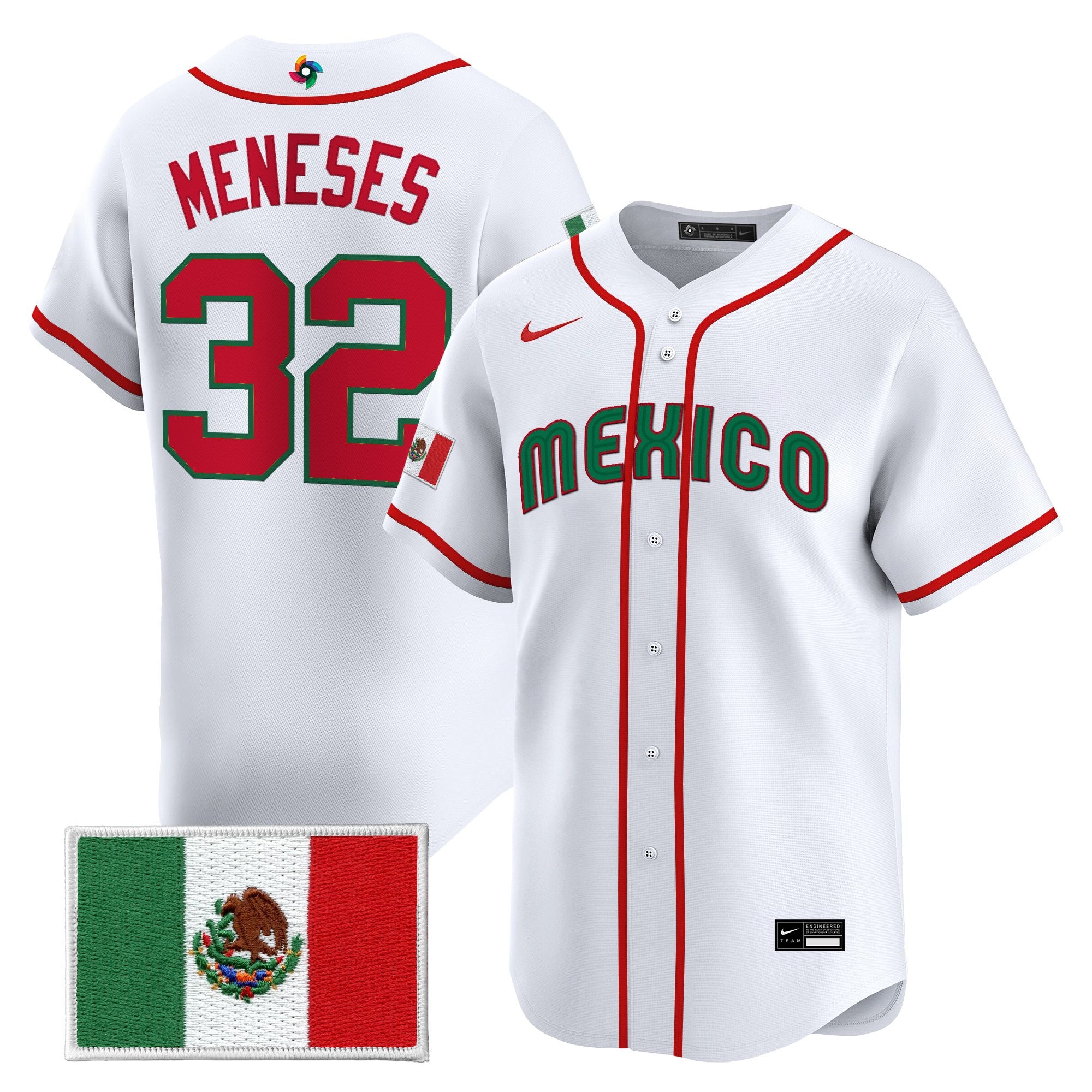 Men's Team Mexico World Baseball Classic Gold Vapor Premier Jersey - All Stitched