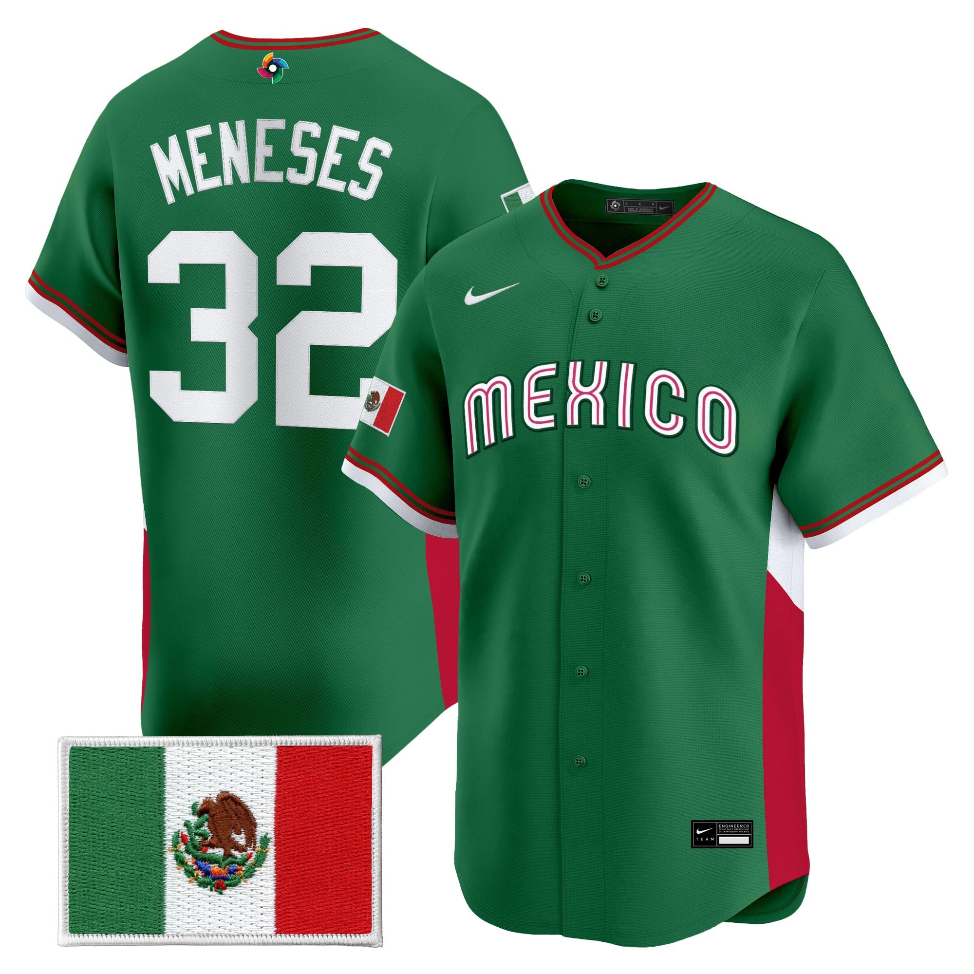 Men's Team Mexico World Baseball Classic Gold Vapor Premier Jersey - All Stitched