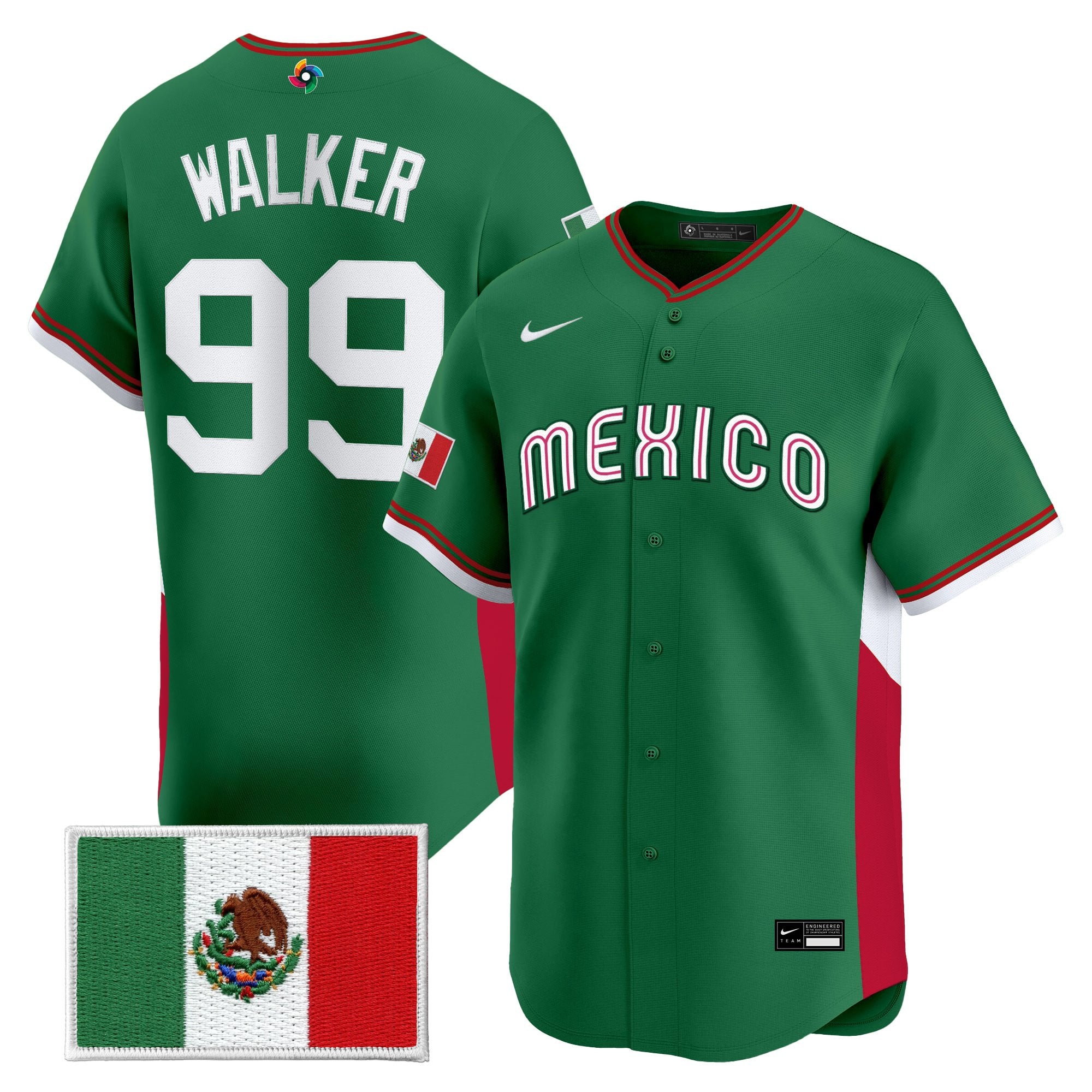 Men's Team Mexico World Baseball Classic Gold Vapor Premier Jersey - All Stitched