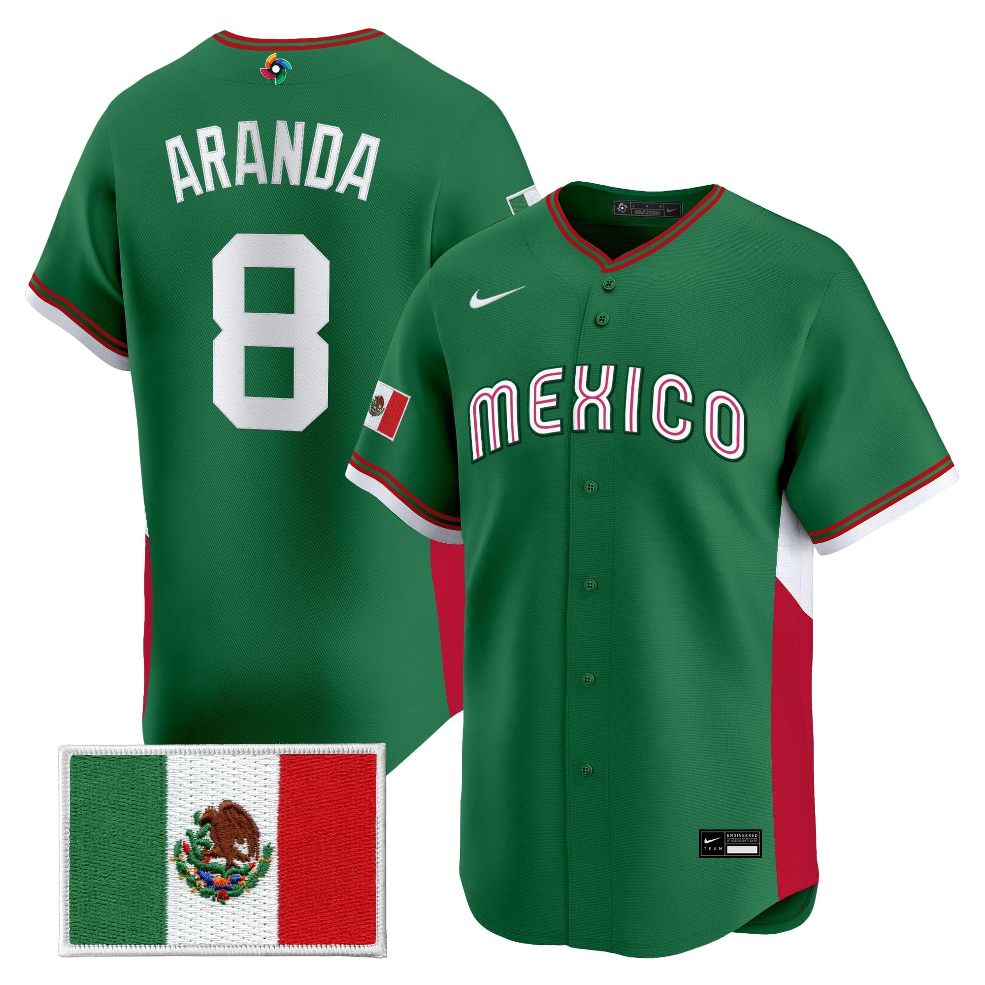 Men's Team Mexico World Baseball Classic Gold Vapor Premier Jersey - All Stitched