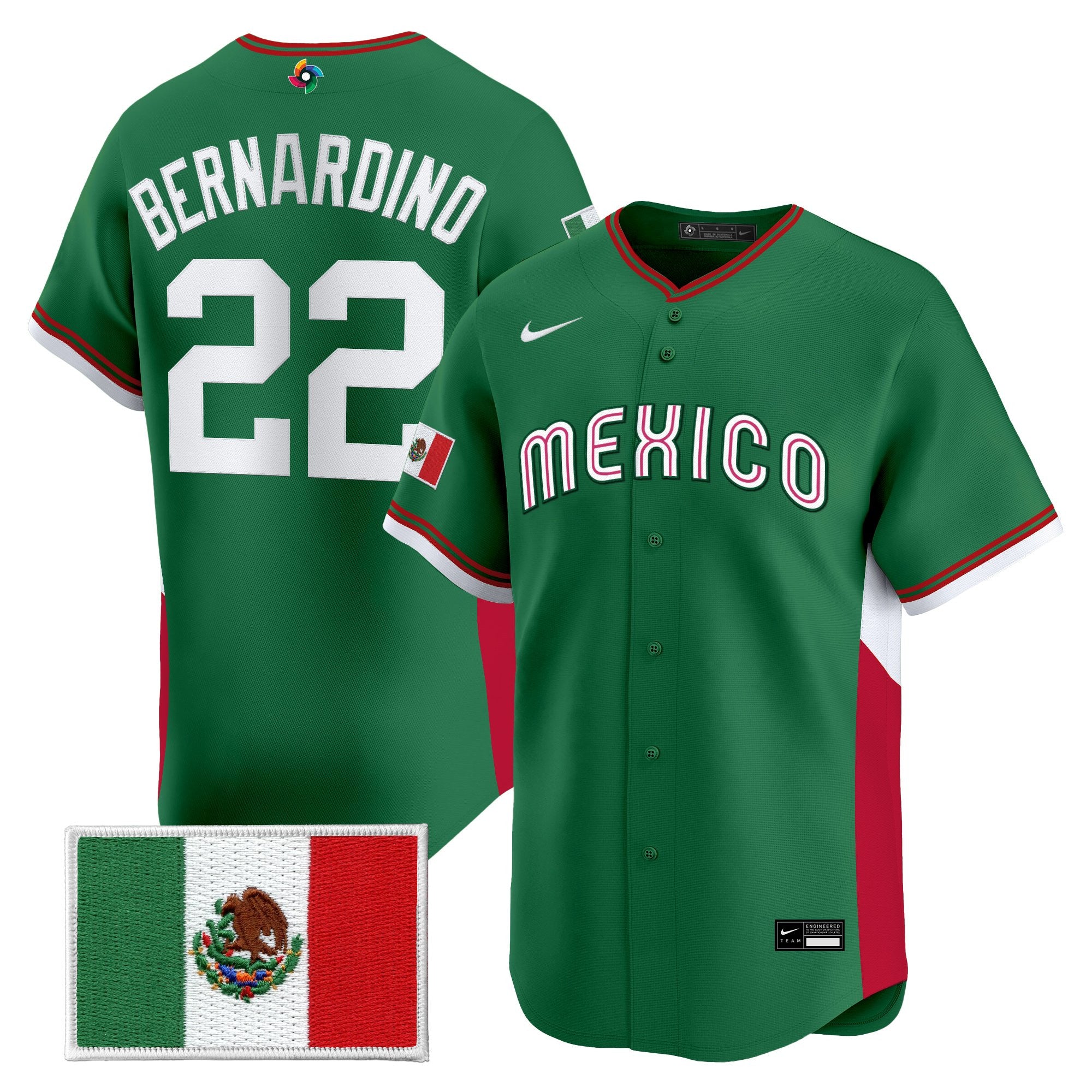 Men's Team Mexico World Baseball Classic Gold Vapor Premier Jersey - All Stitched