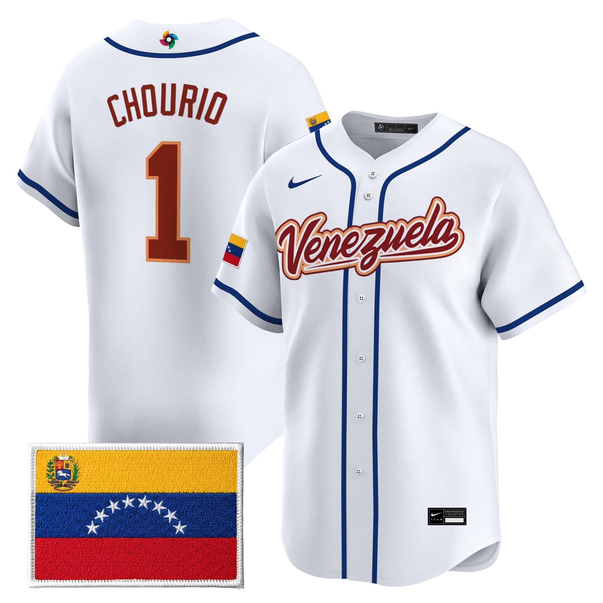 Men's Team Venezuela World Baseball Classic Gold Vapor Premier Jersey - All Stitched