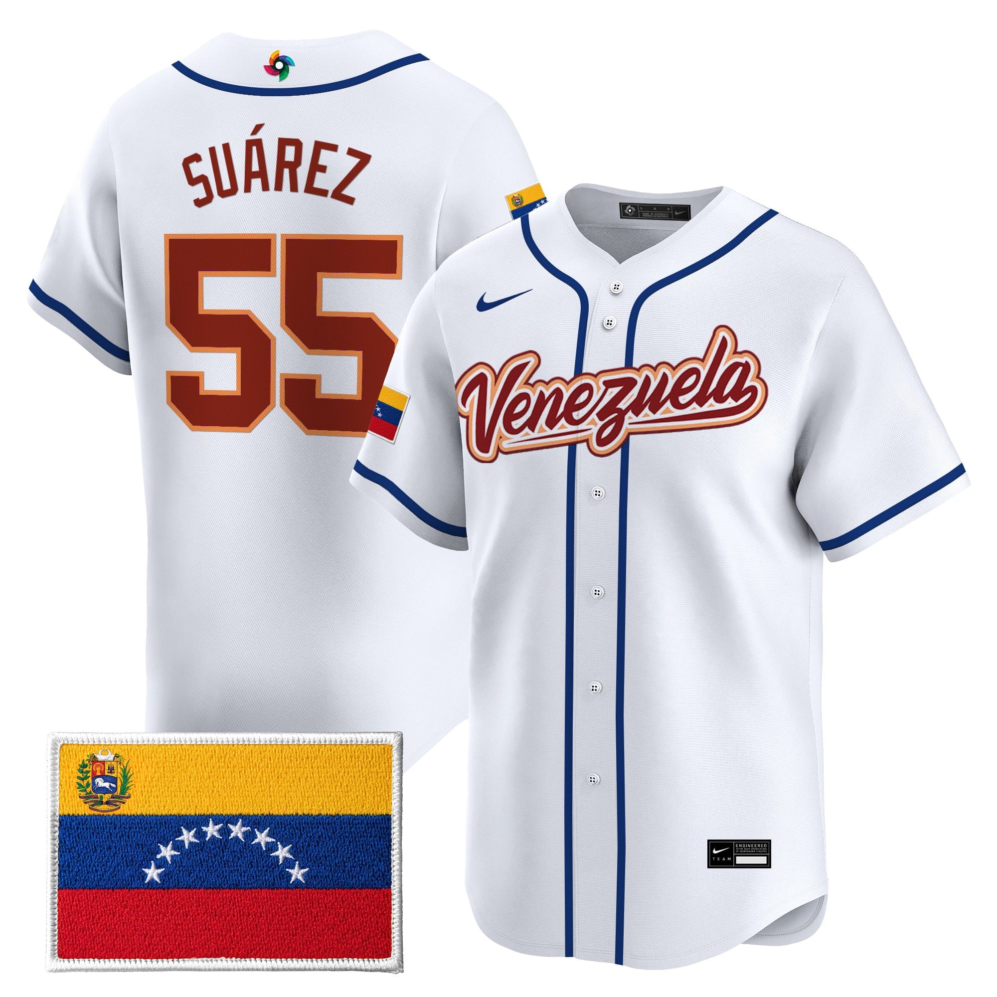 Men's Team Venezuela World Baseball Classic Gold Vapor Premier Jersey - All Stitched
