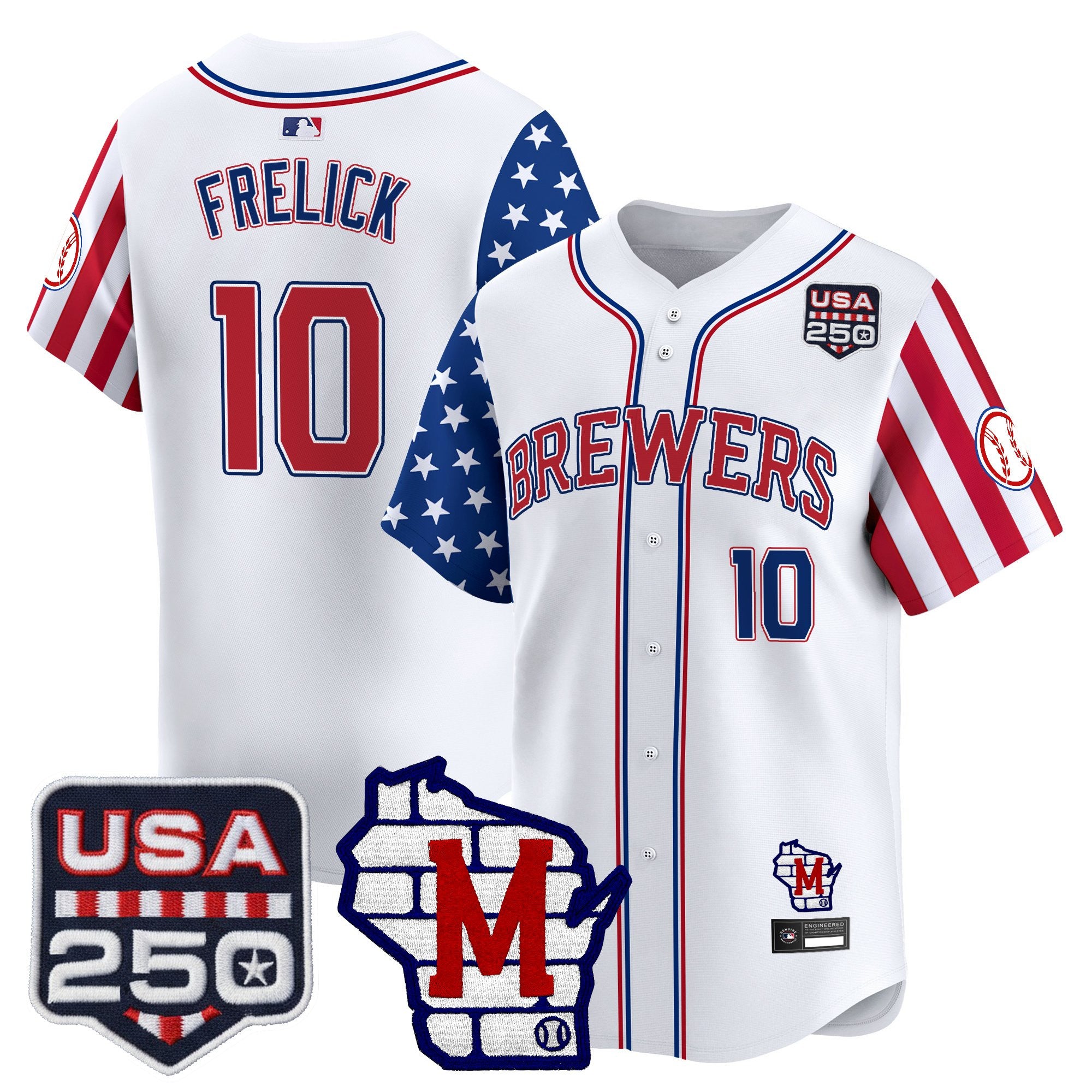 Men's Milwaukee Brewers "America250 Edition" Vapor Premier Limited Jersey - All Stitched