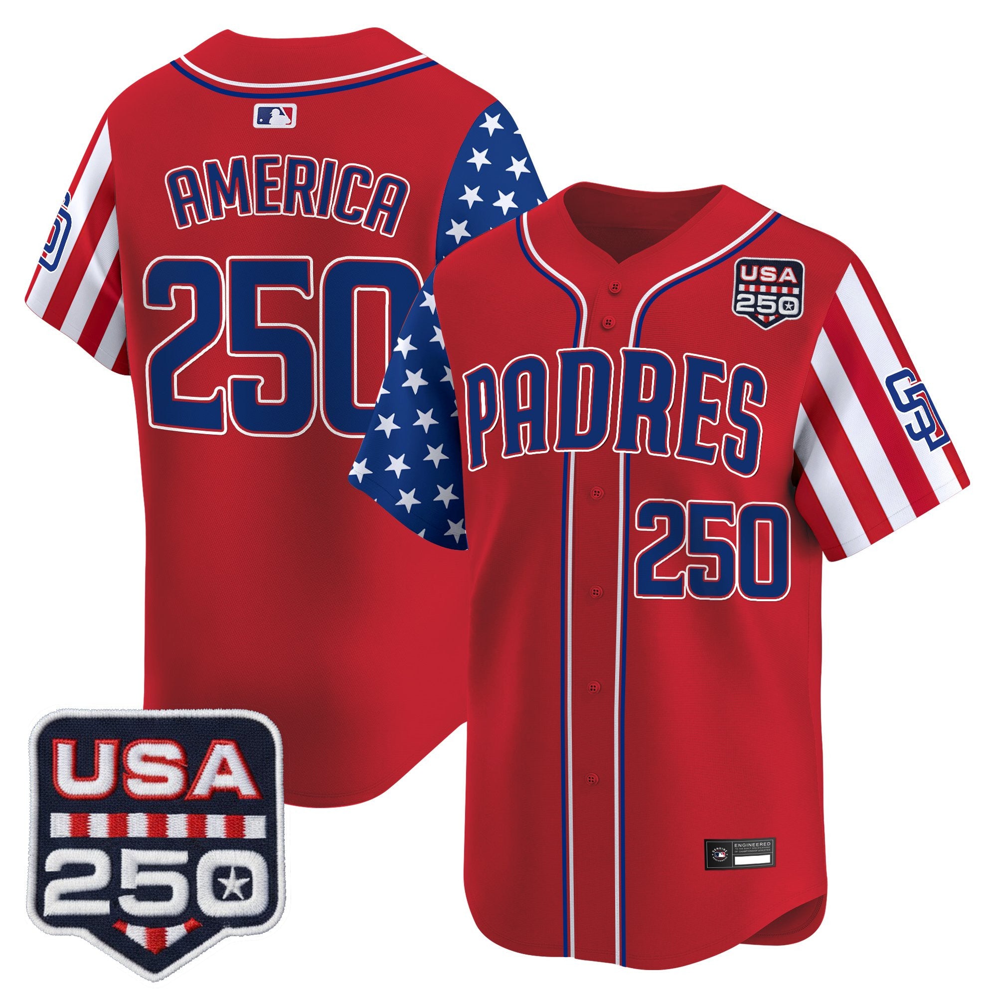 Men's San Diego Padres "America250 Edition" Vapor Premier Limited Jersey - All Stitched