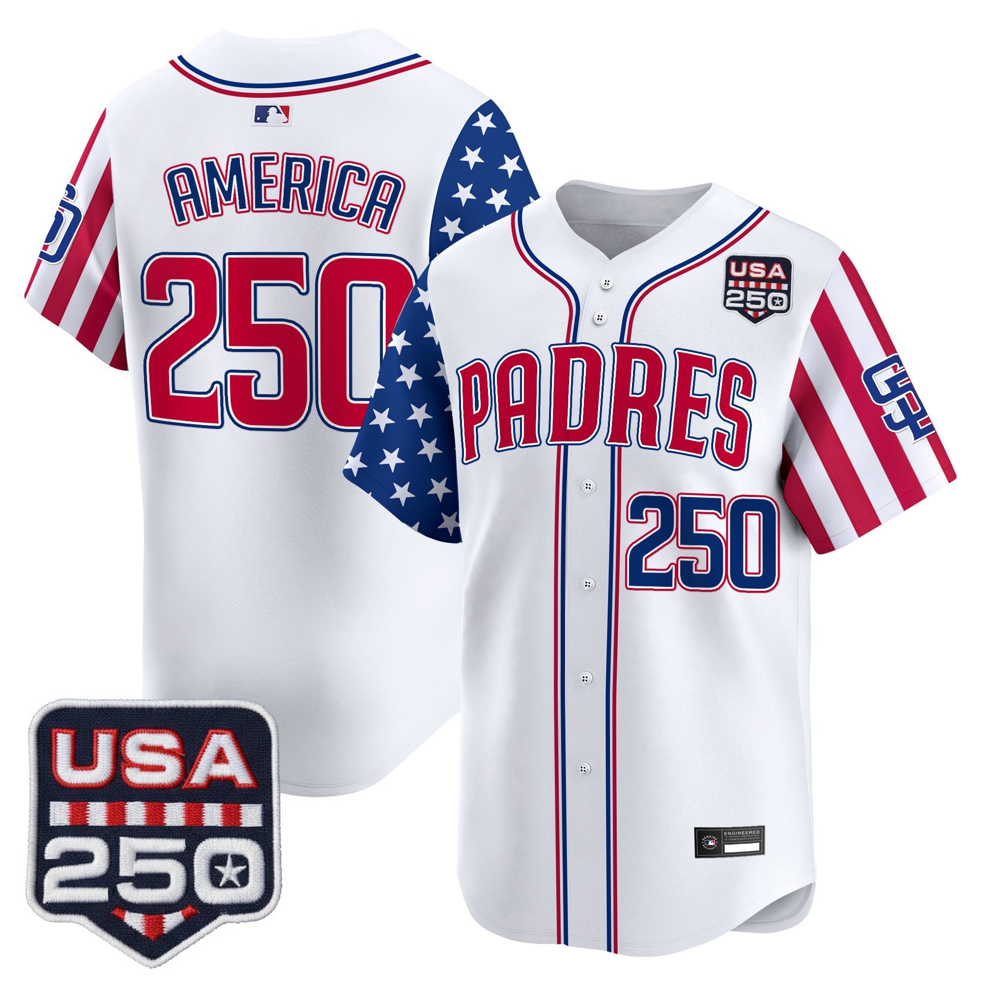 Men's San Diego Padres "America250 Edition" Vapor Premier Limited Jersey - All Stitched
