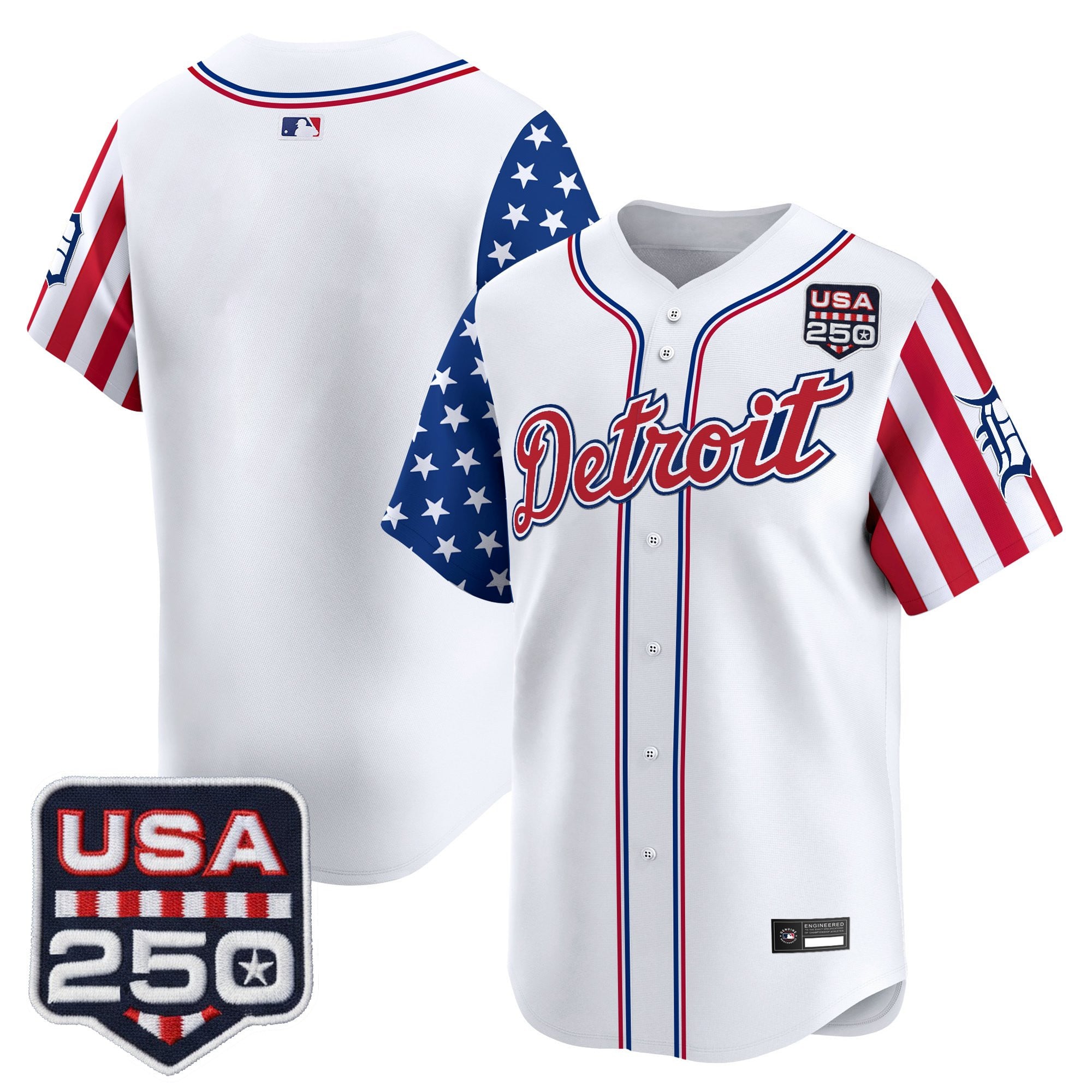 Men's Detroit Tigers "America250 Edition" Vapor Premier Limited Jersey - All Stitched