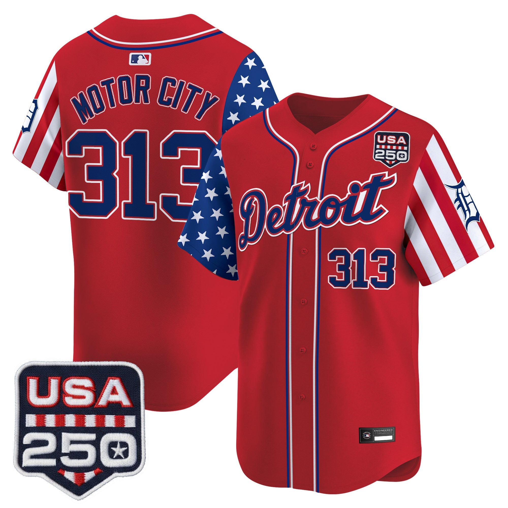 Men's Detroit Tigers "America250 Edition" Vapor Premier Limited Jersey - All Stitched