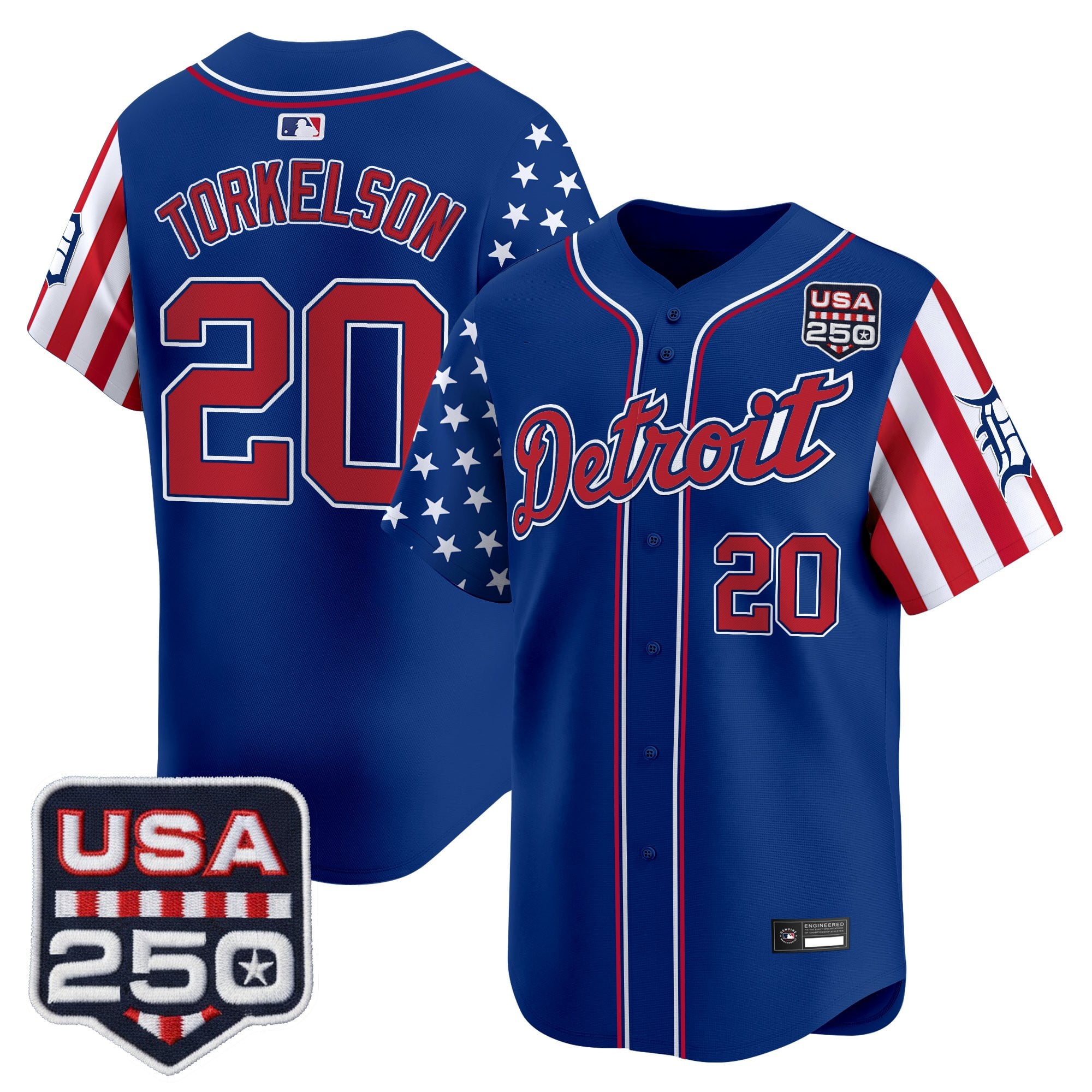 Men's Detroit Tigers "America250 Edition" Vapor Premier Limited Jersey - All Stitched