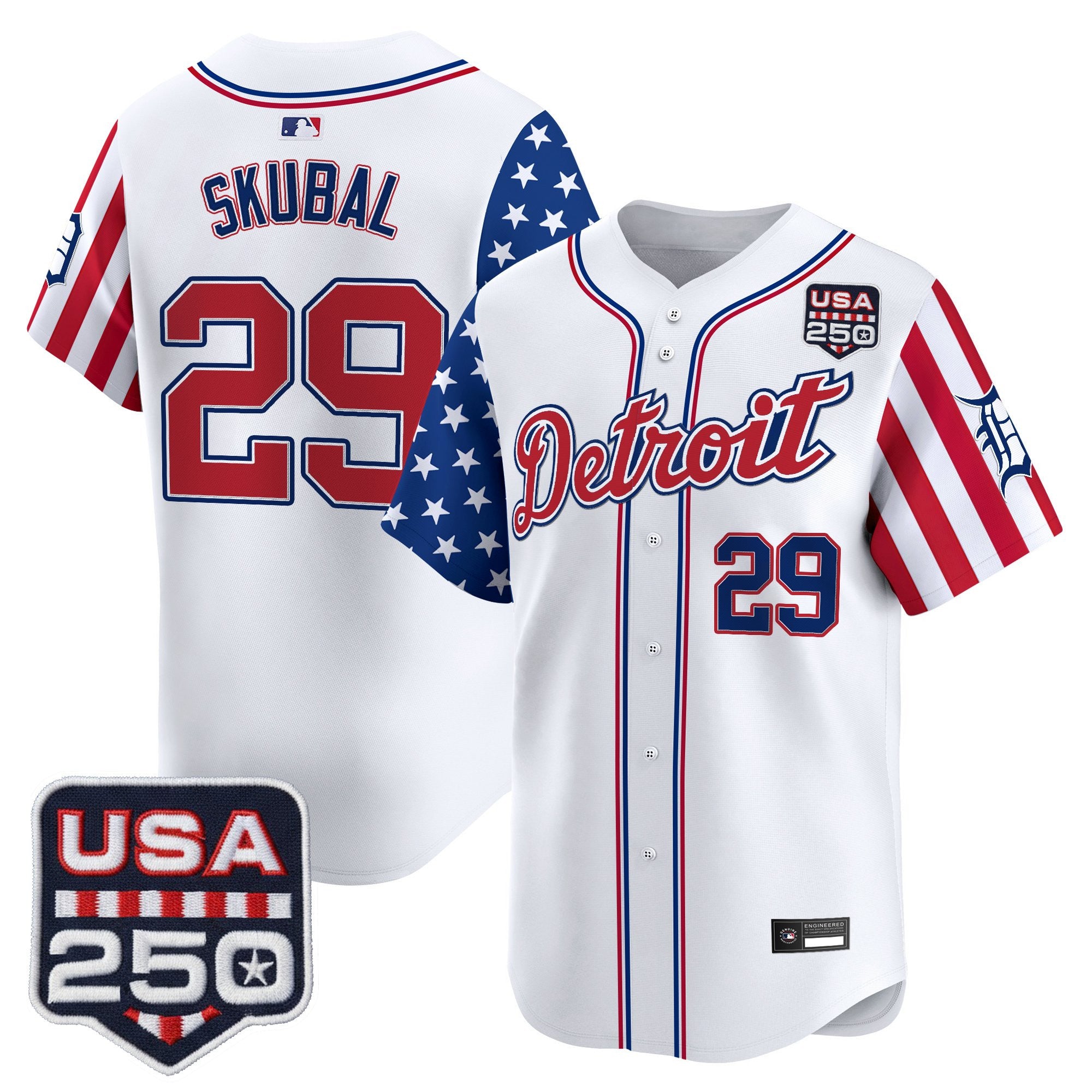 Men's Detroit Tigers "America250 Edition" Vapor Premier Limited Jersey - All Stitched