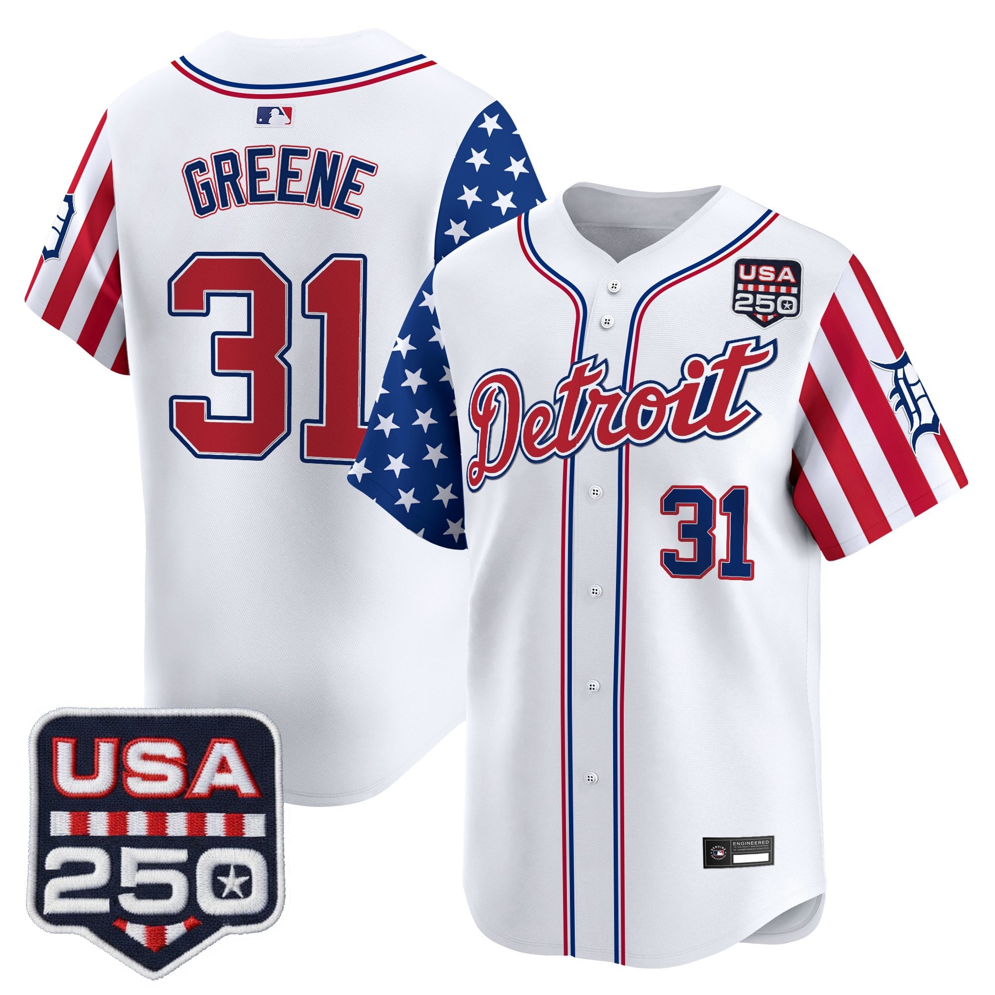 Men's Detroit Tigers "America250 Edition" Vapor Premier Limited Jersey - All Stitched