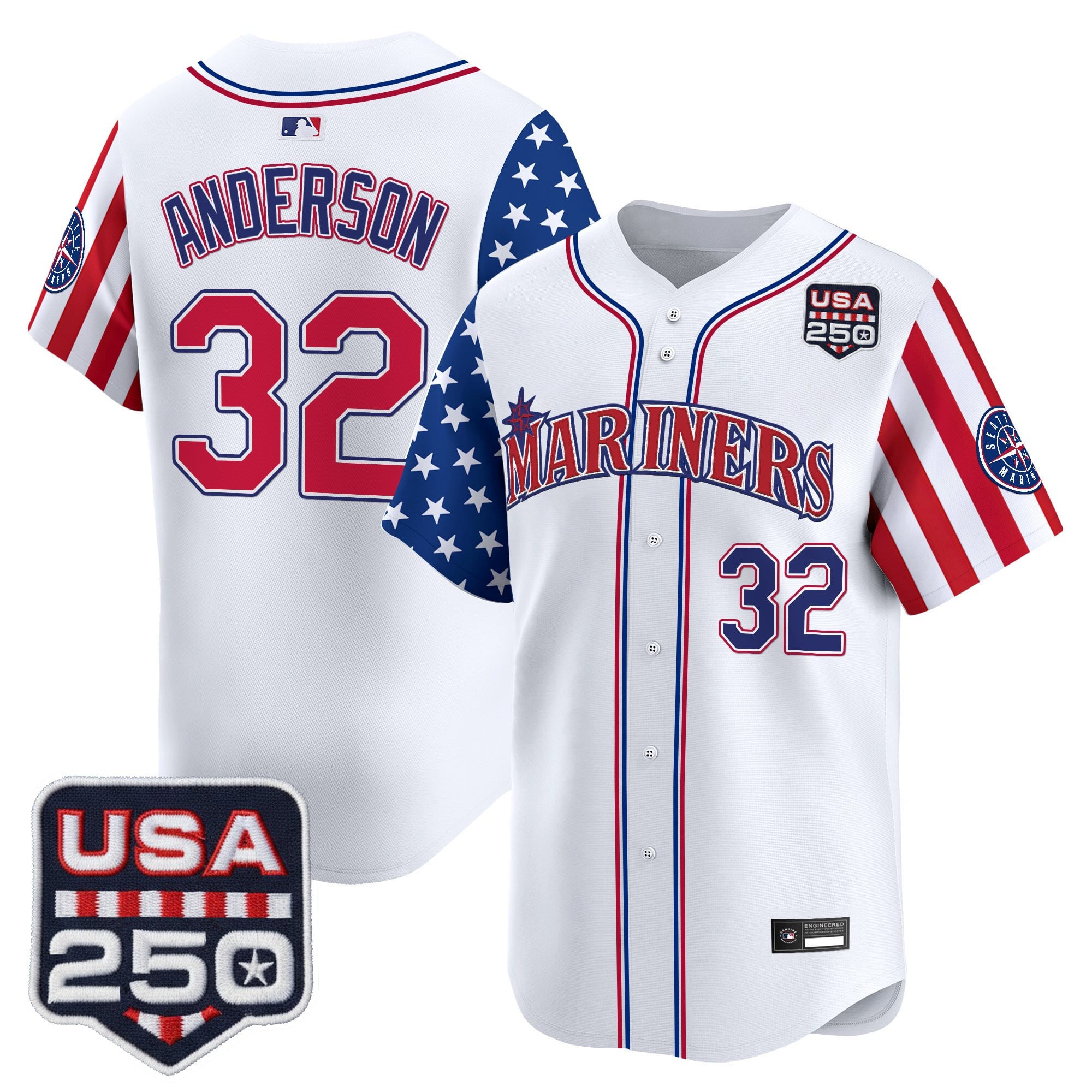 Men's Seattle Mariners "America250 Edition" Vapor Premier Limited Jersey - All Stitched
