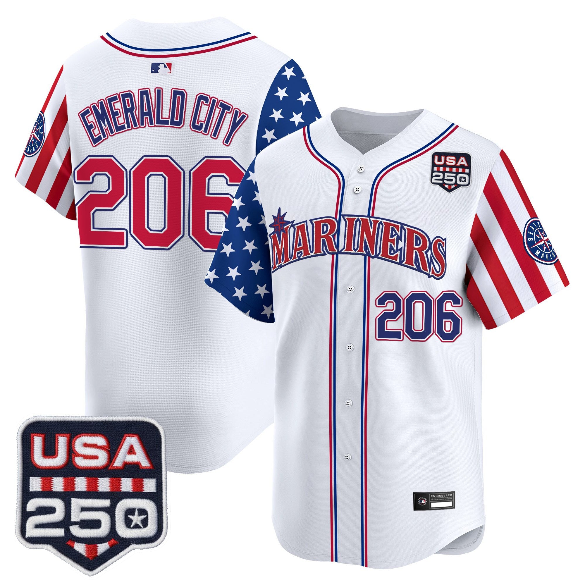 Men's Seattle Mariners "America250 Edition" Vapor Premier Limited Jersey - All Stitched